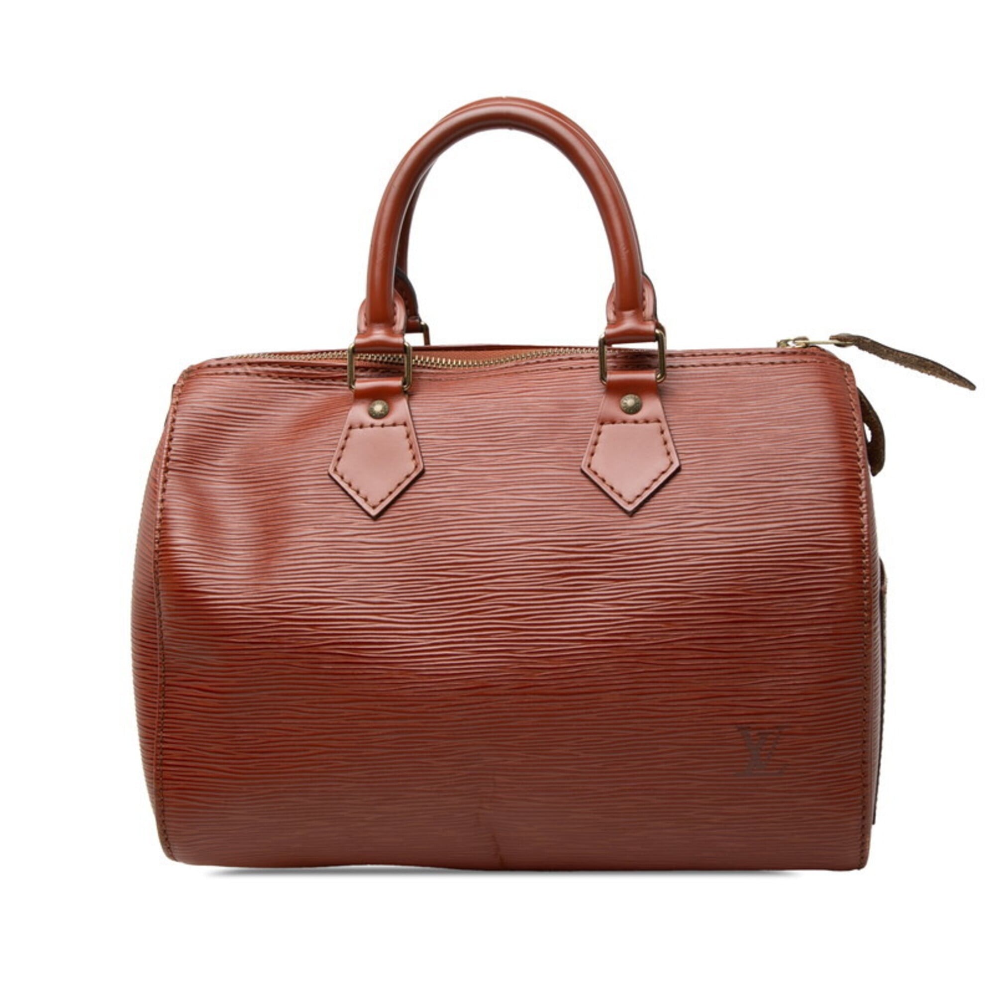 Louis Vuitton Brown Leather Boston Bag Handbag (Pre-Owned)