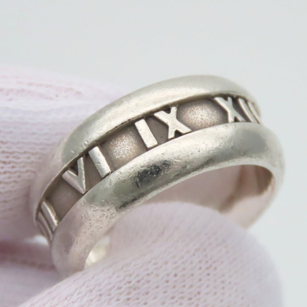 Tiffany Atlas Silver Silver 925 Band Ring (Pre-Owned)