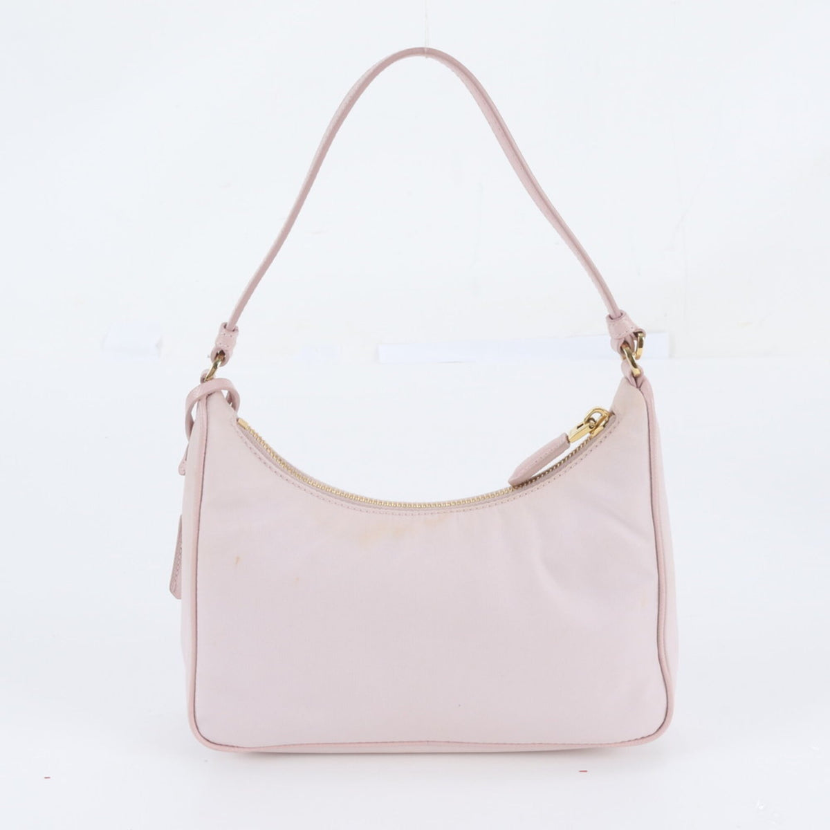 Prada Pink Leather Nylon Handbag Shoulder Bag (Pre-Owned)