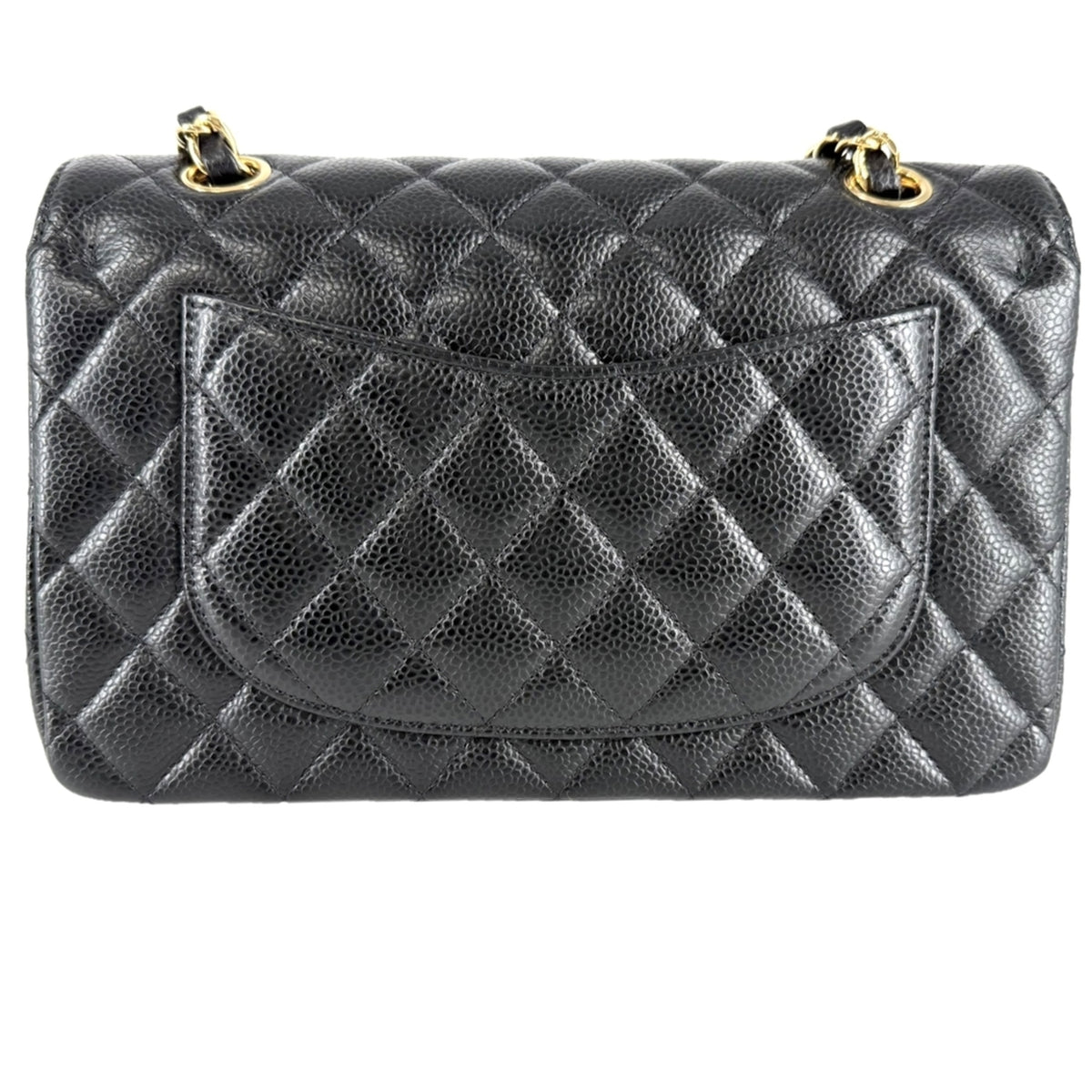 Chanel Matelasse Black Grained Calfskin Shoulder Bag (Pre-Owned)