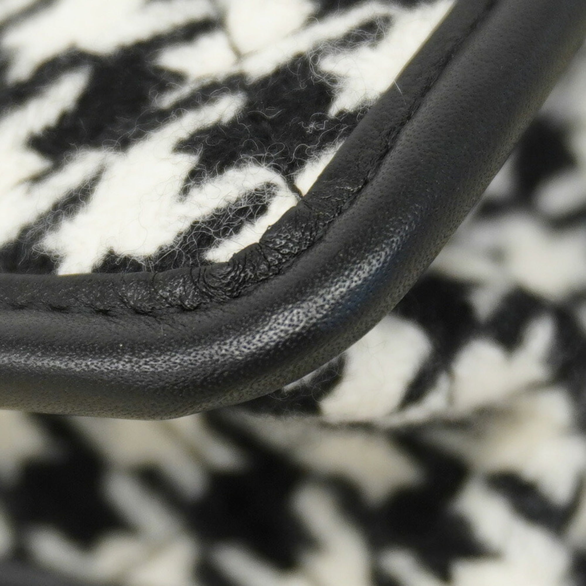 Chanel Black White Wool Handbag (Pre-Owned)