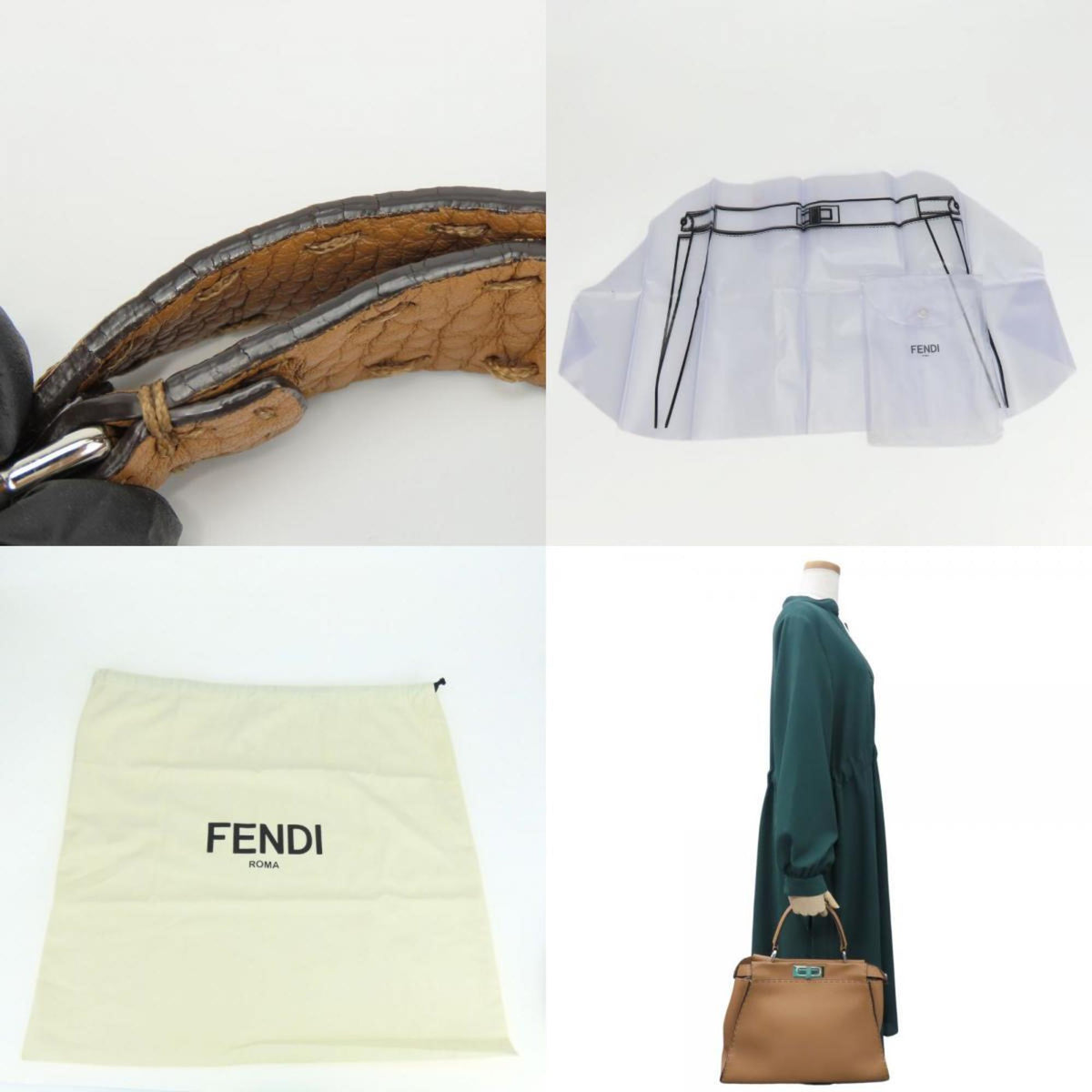 Fendi Brown Leather Handbag Shoulder Bag (Pre-Owned)
