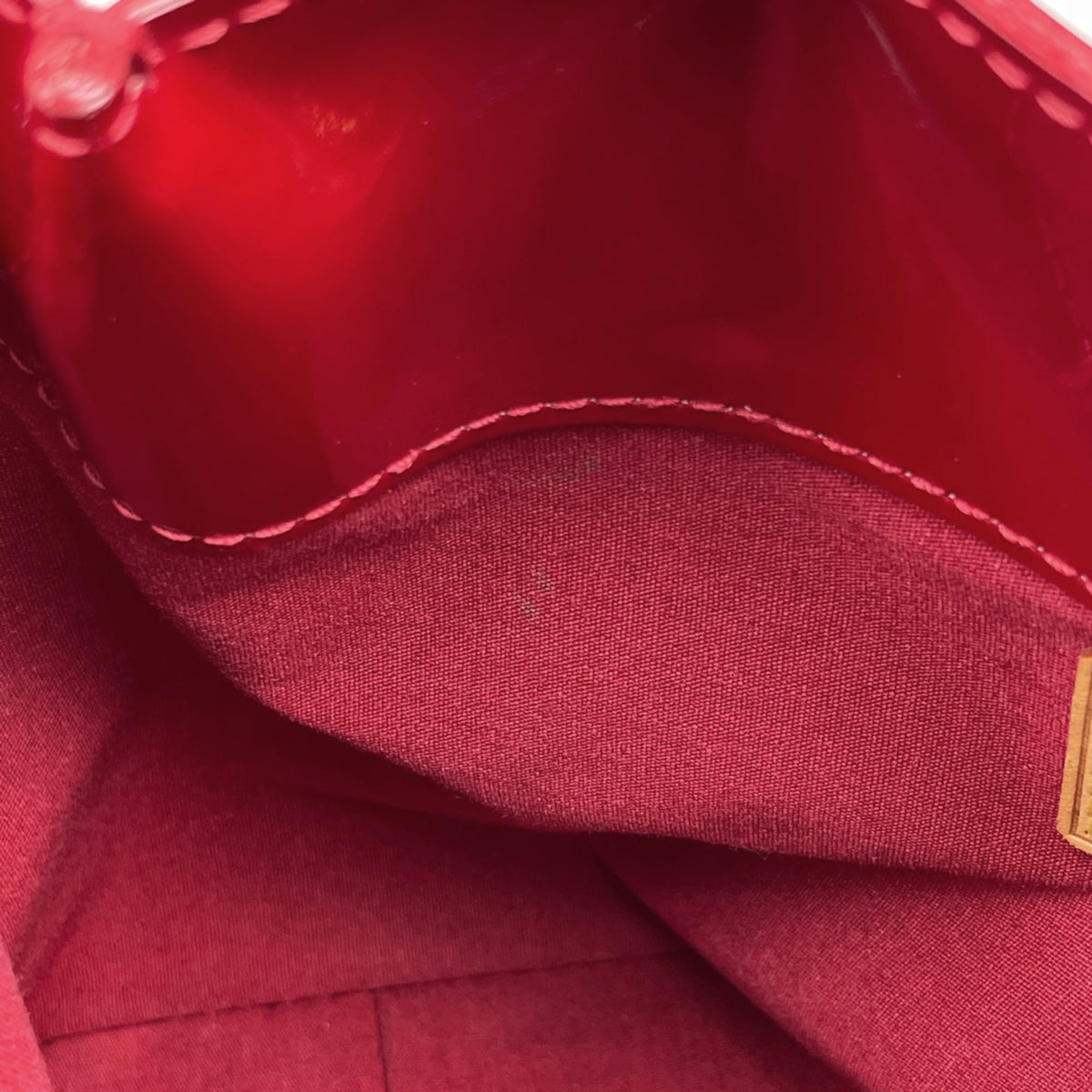 Louis Vuitton Pomme D'amour Red Color Monogram Vernis Handbag Tote Bag (Pre-Owned)