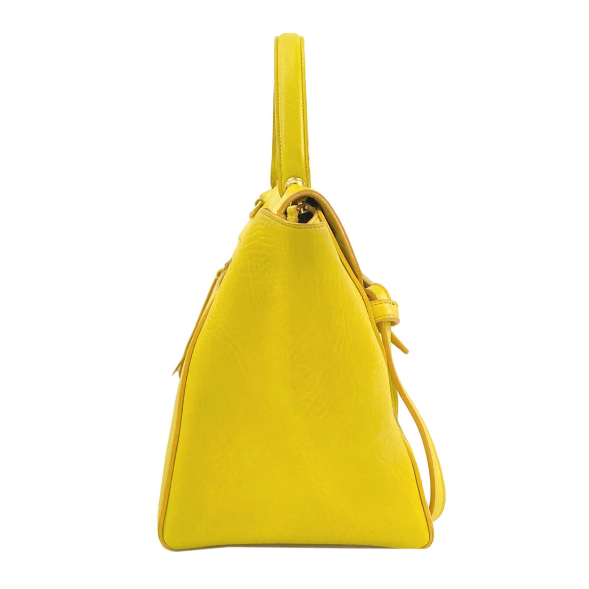 Celine Yellow Leather Handbag (Pre-Owned)