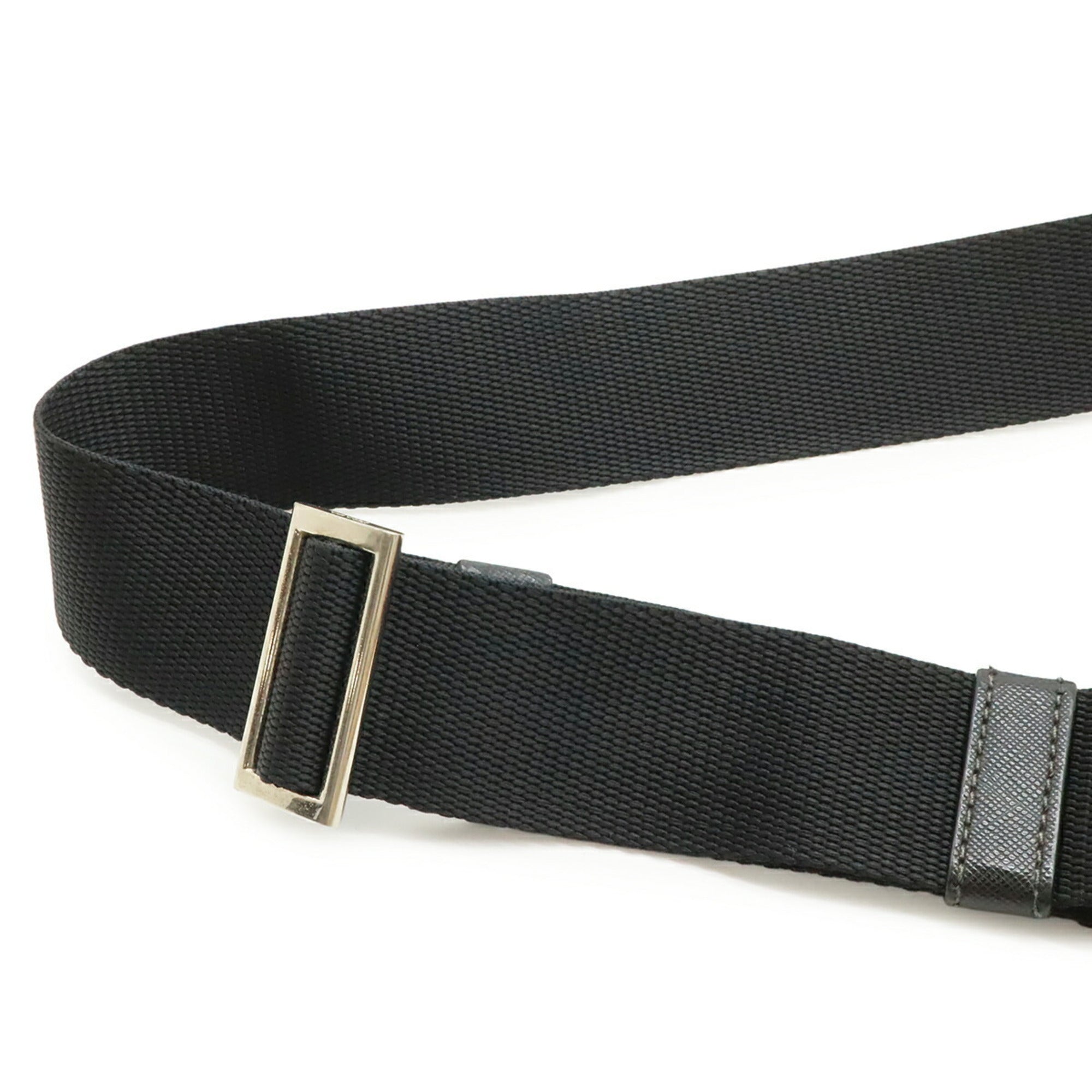 Prada Black Nylon Leather Sling Bag (Pre-Owned)