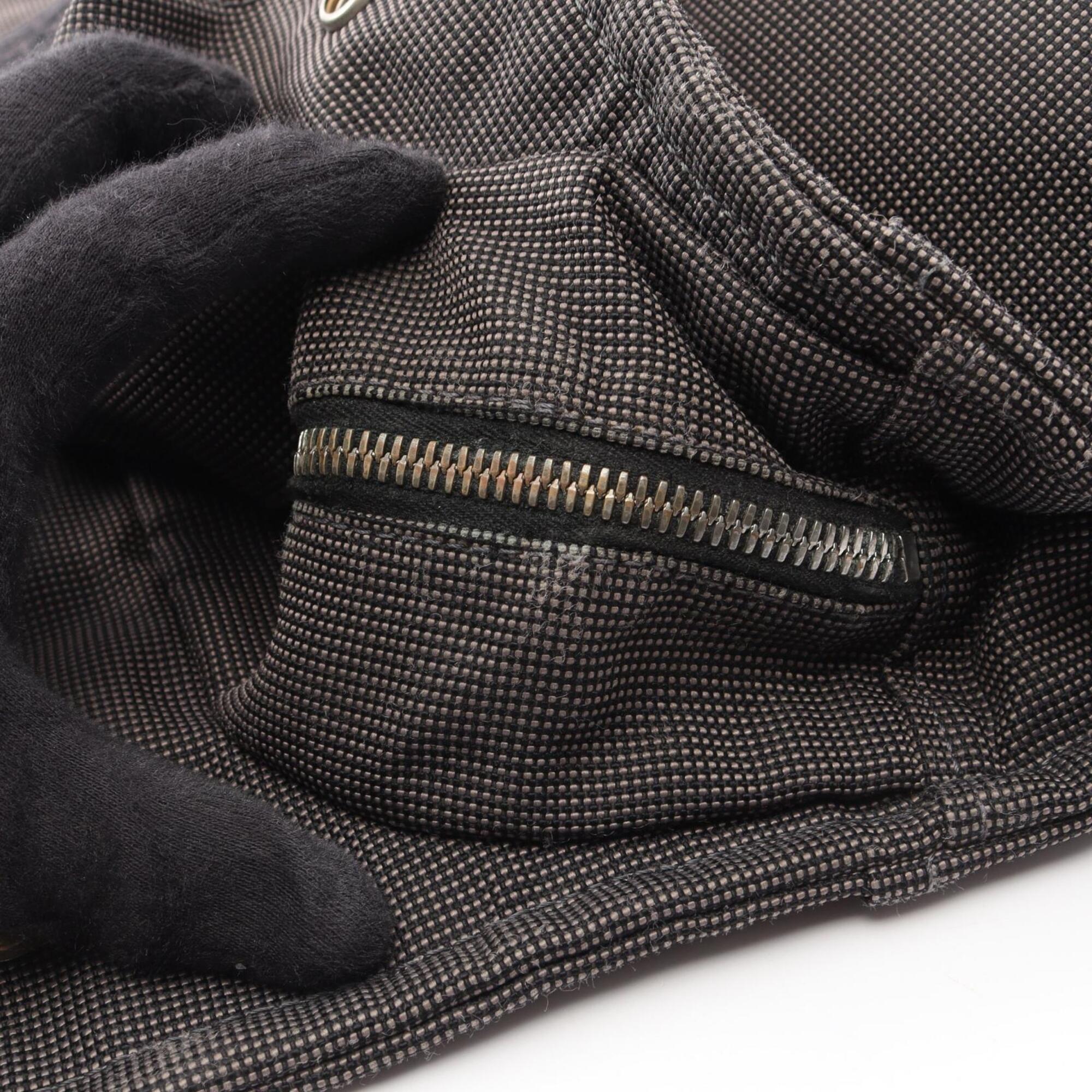Hermes Gray Nylon Canvas Handbag Tote Bag (Pre-Owned)