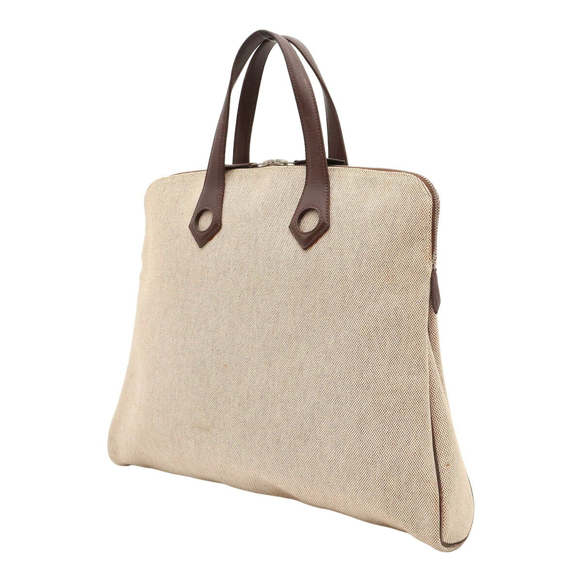 Hermes Brown Ivory Natural Toile H Handbag (Pre-Owned)