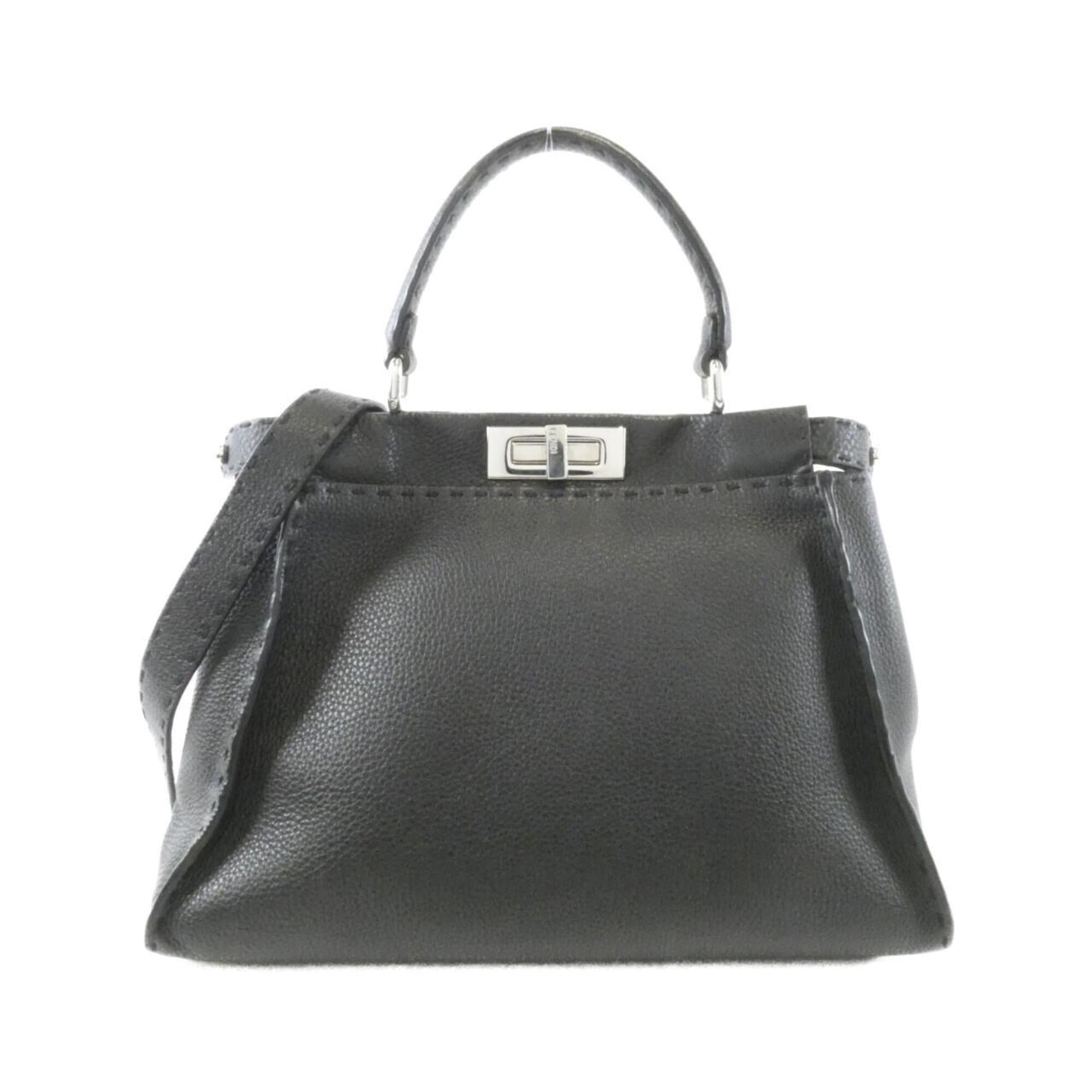 Fendi Black Leather Handbag (Pre-Owned)