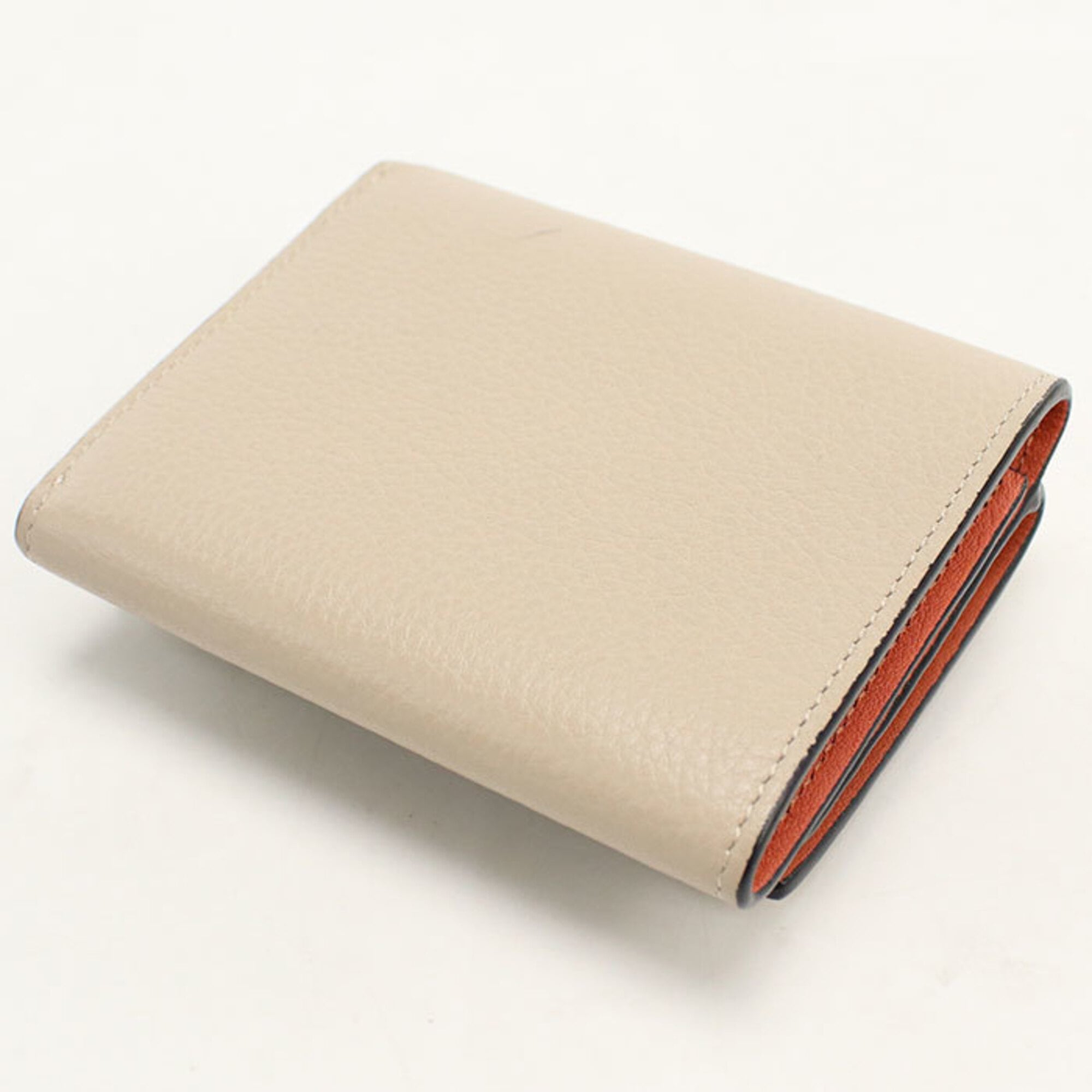 Loewe Beige Leather Wallet (Tri-Fold) (Pre-Owned)