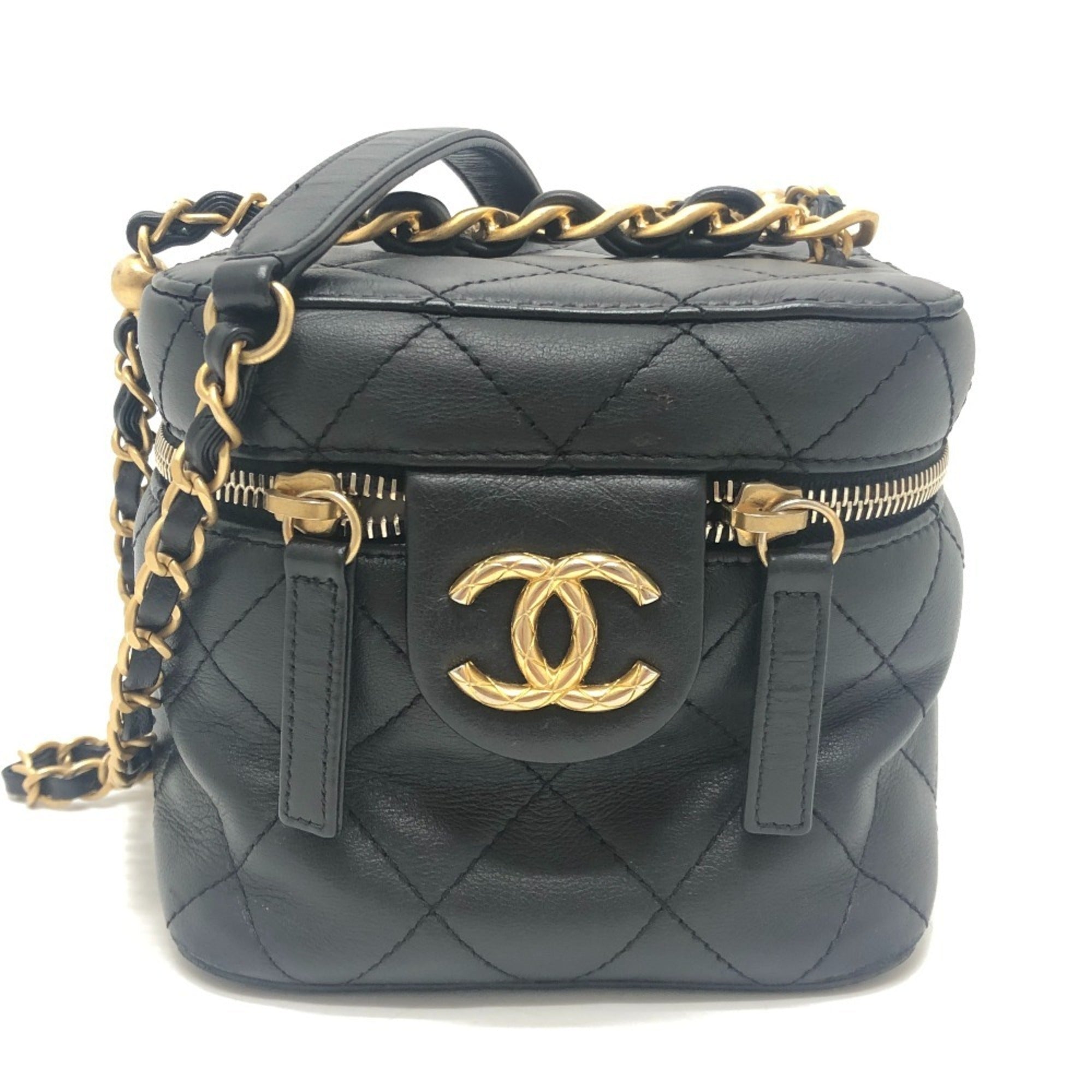 Chanel Black Shoulder Bag Vanity Bag (Pre-Owned)