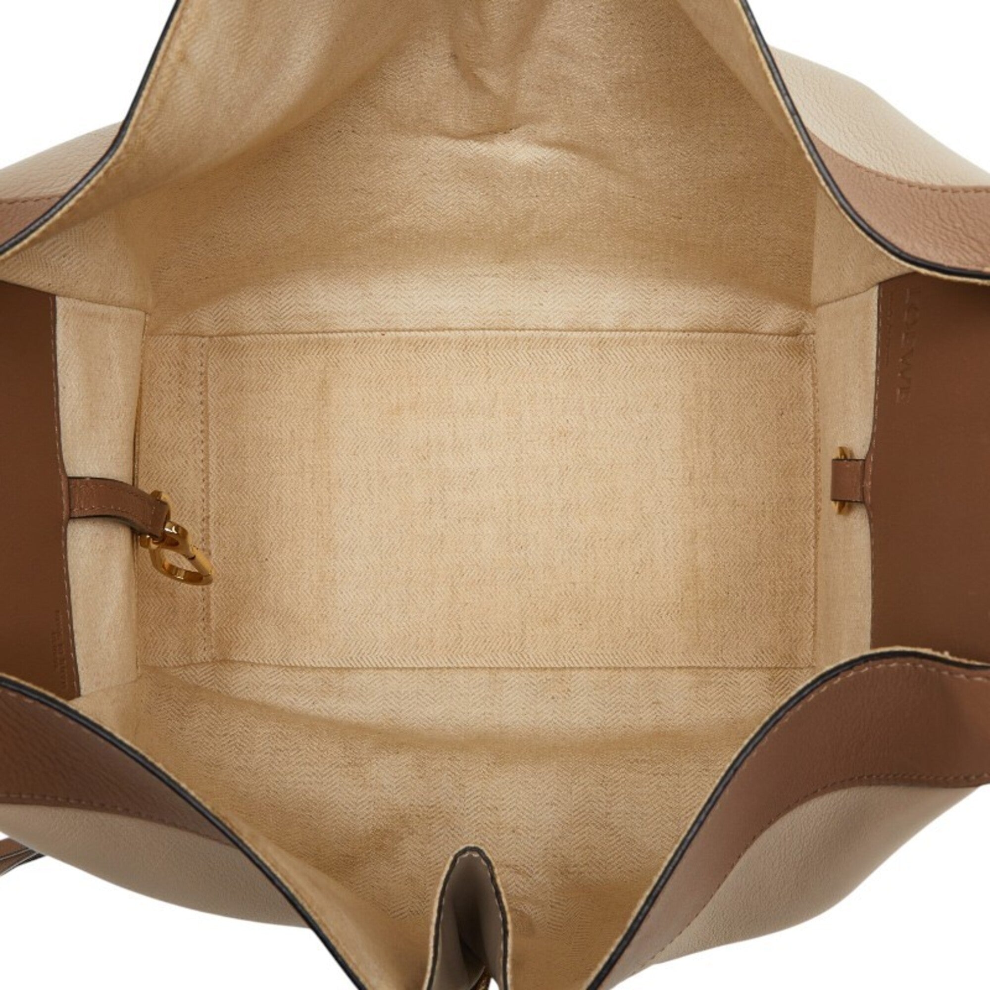Loewe Beige Brown Leather Handbag Shoulder Bag (Pre-Owned)