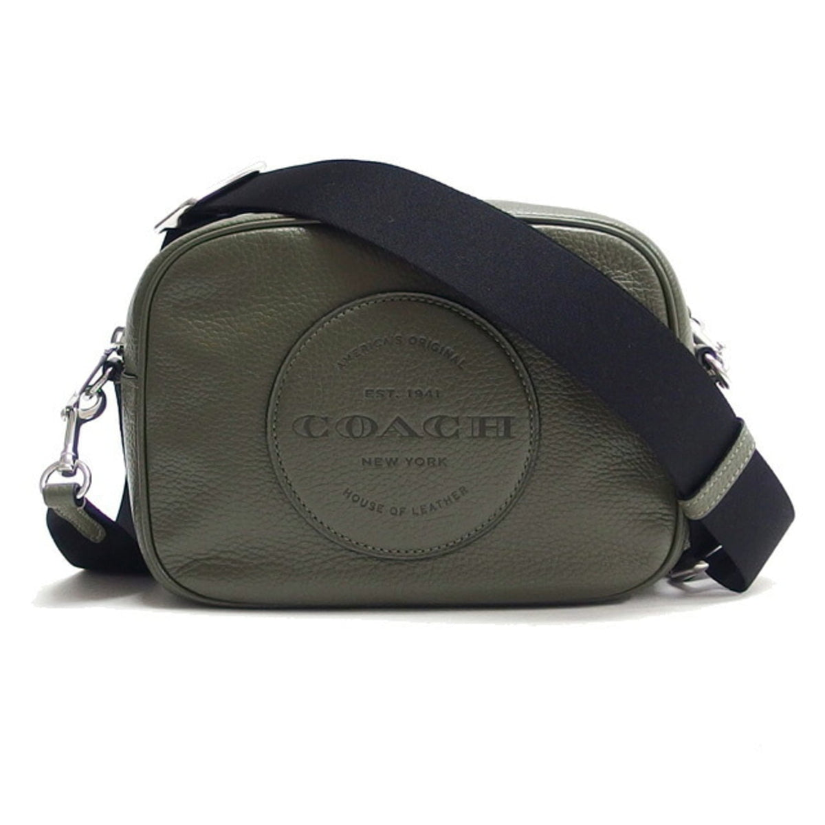 Coach Black Moss Green Leather Shoulder Bag (Pre-Owned)