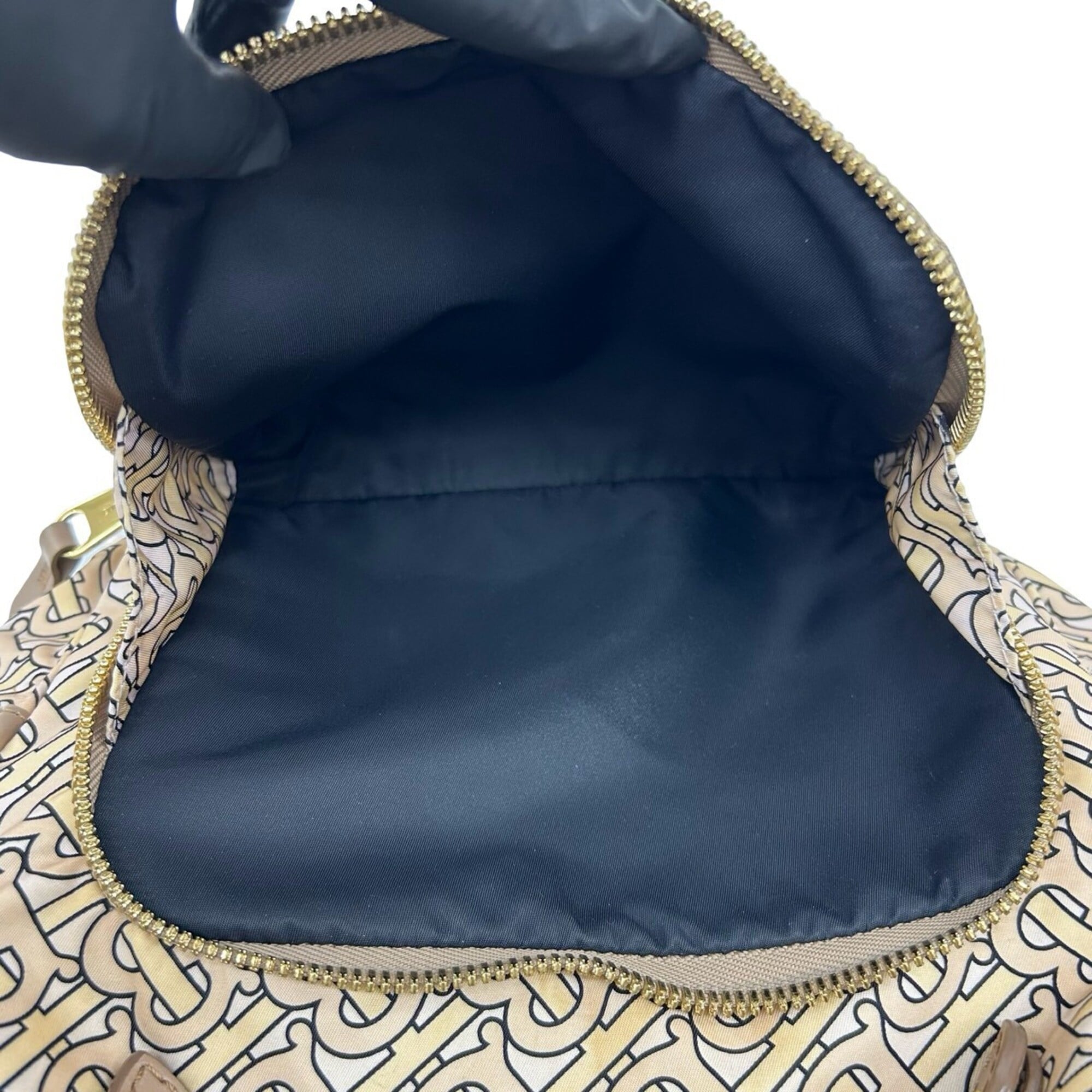 Burberry Beige Nylon Leather Backpack (Pre-Owned)