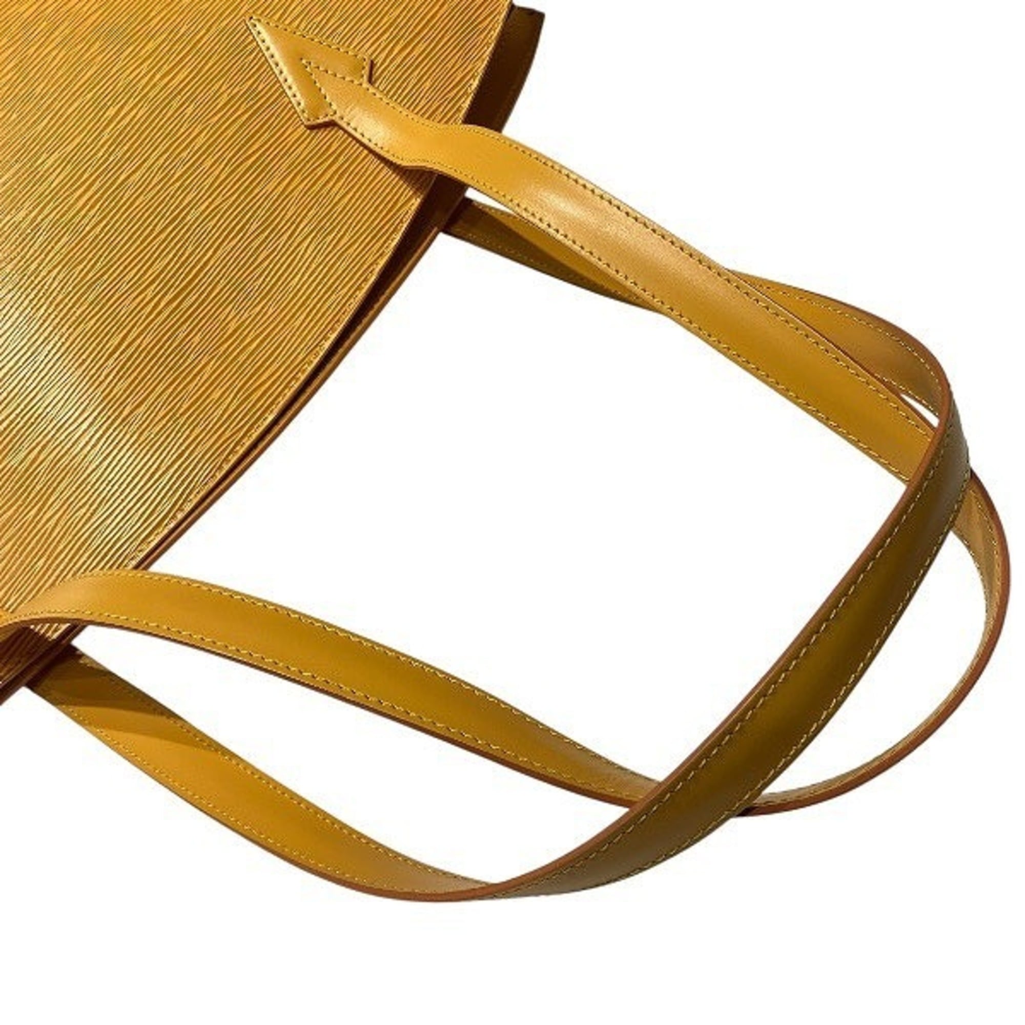 Louis Vuitton Yellow Leather Handbag Shoulder Bag (Pre-Owned)