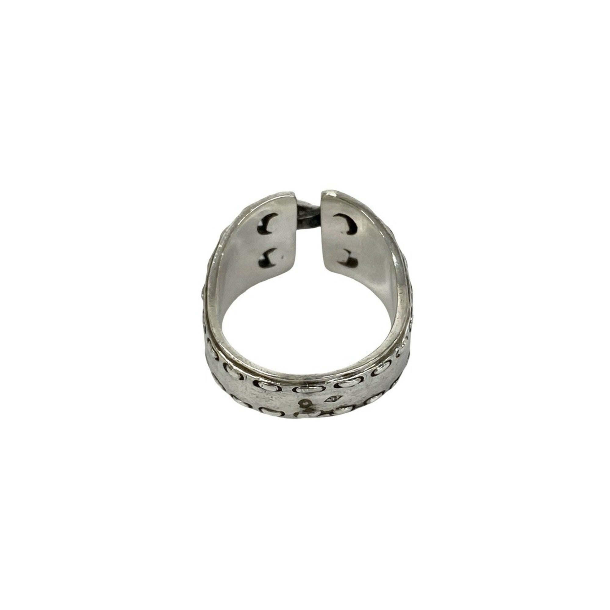 Hermes Silver Silver 925 Band Ring (Pre-Owned)