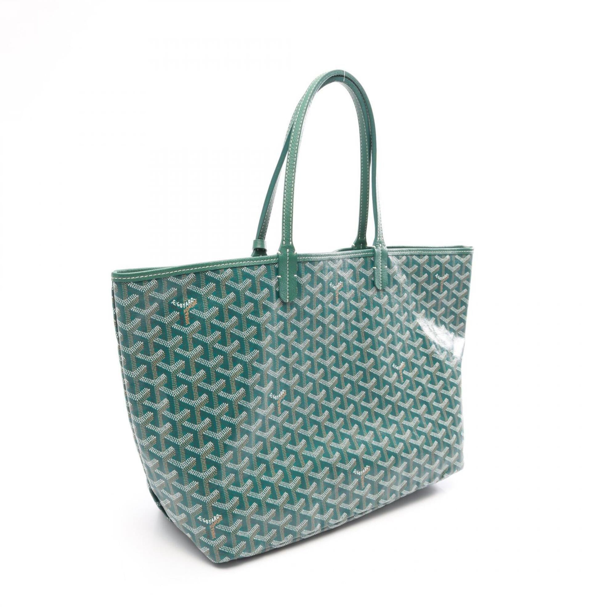 Goyard Brown Green White Coated Canvas Pvc Leather Handbag Tote Bag (Pre-Owned)