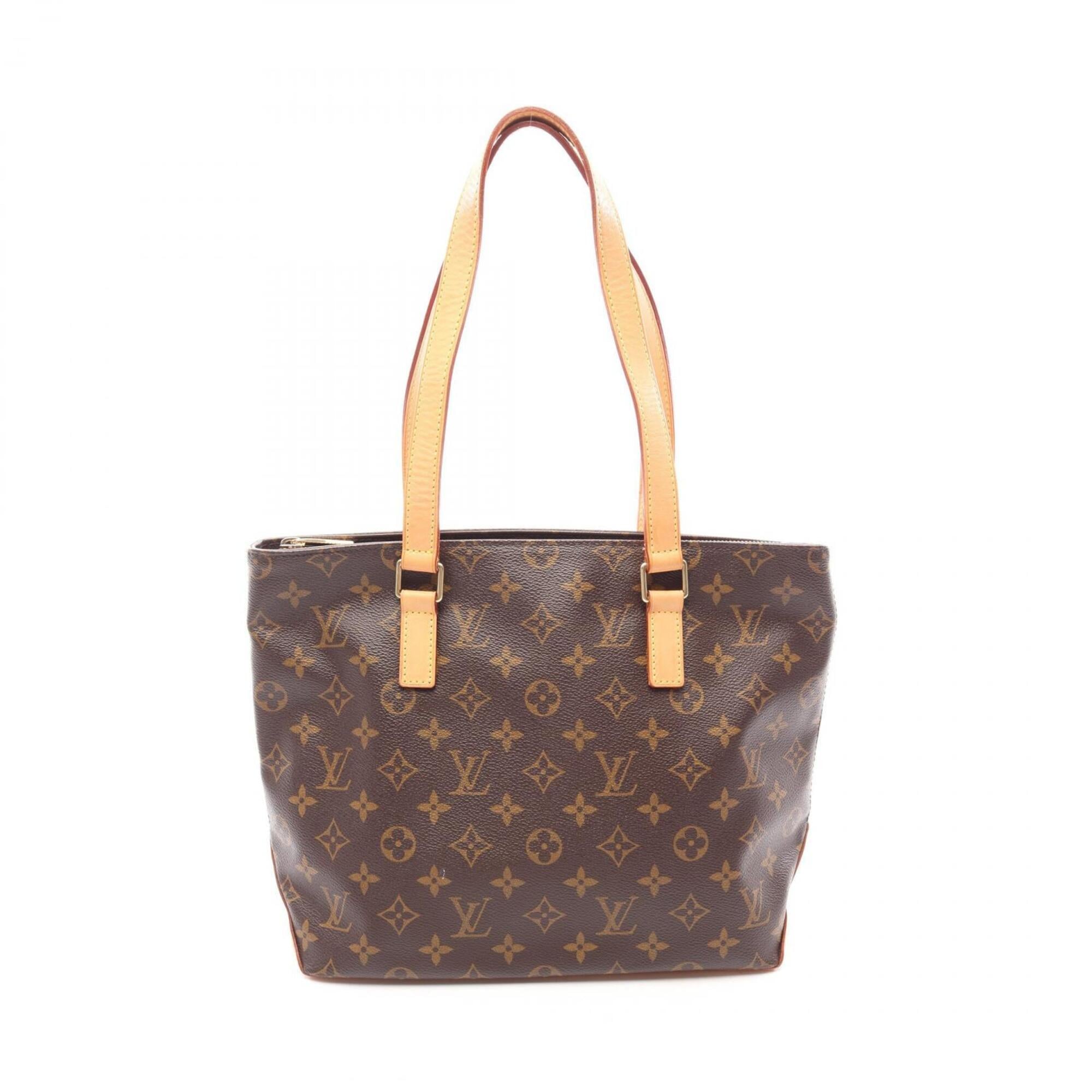 Louis Vuitton Brown Coated Canvas Leather Handbag Shoulder Bag (Pre-Owned)