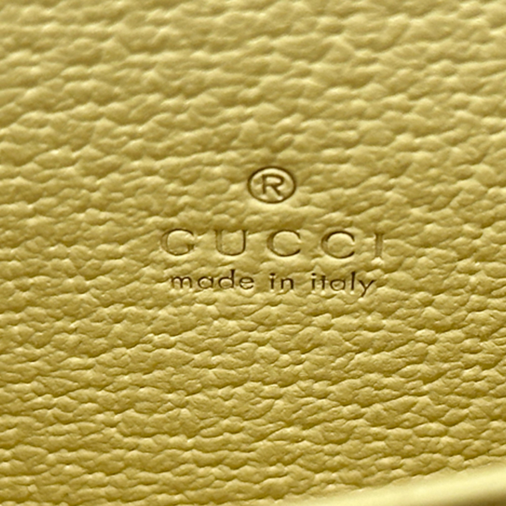Gucci Yellow Canvas Leather Coin Purse/Coin Case (Pre-Owned)
