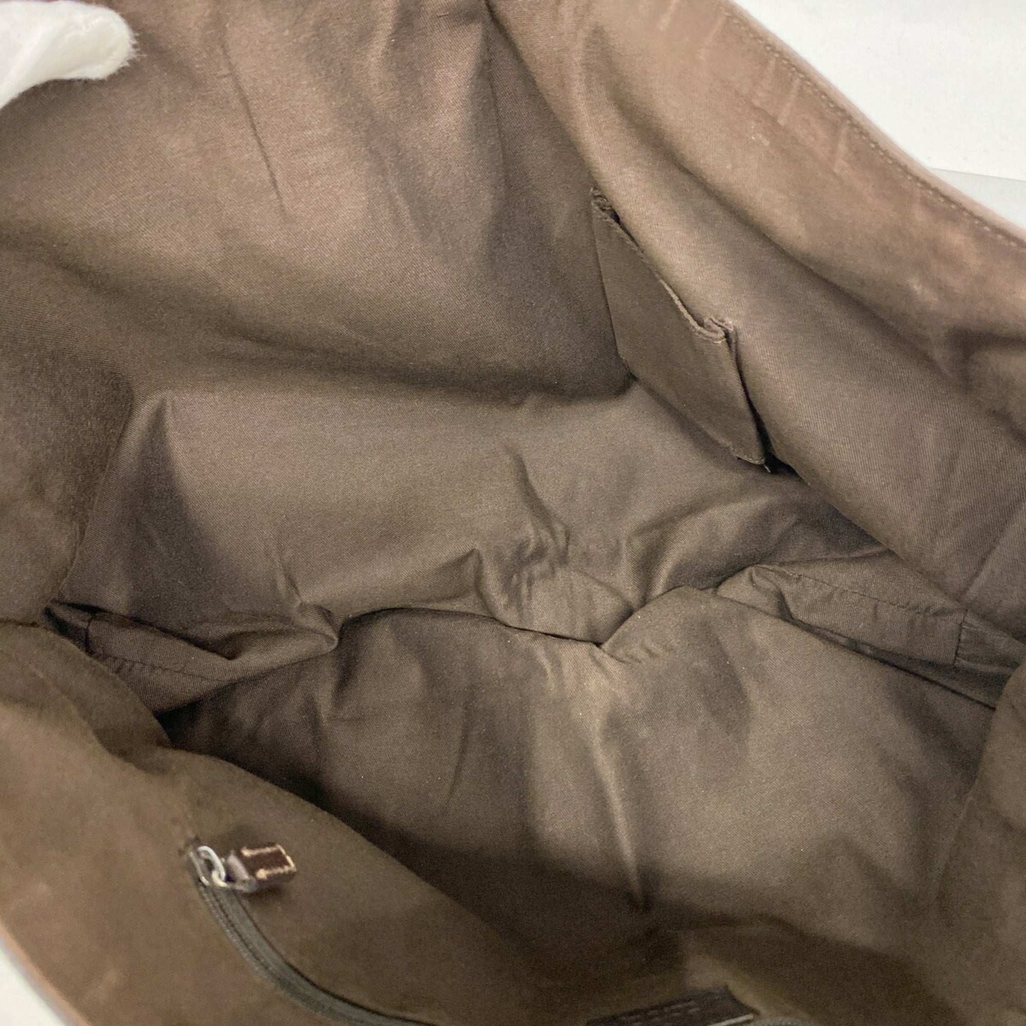 Gucci Beige Brown Canvas Tote Bag (Pre-Owned)