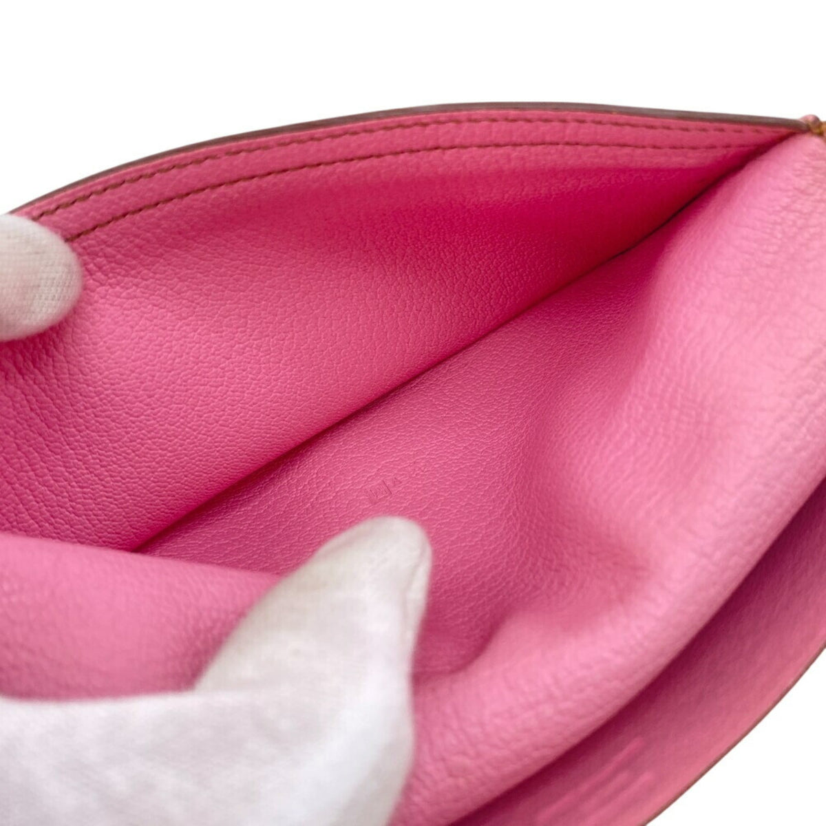 Hermes Pink Chevre Myzore Leather Long Wallet (Bi-Fold) (Pre-Owned)