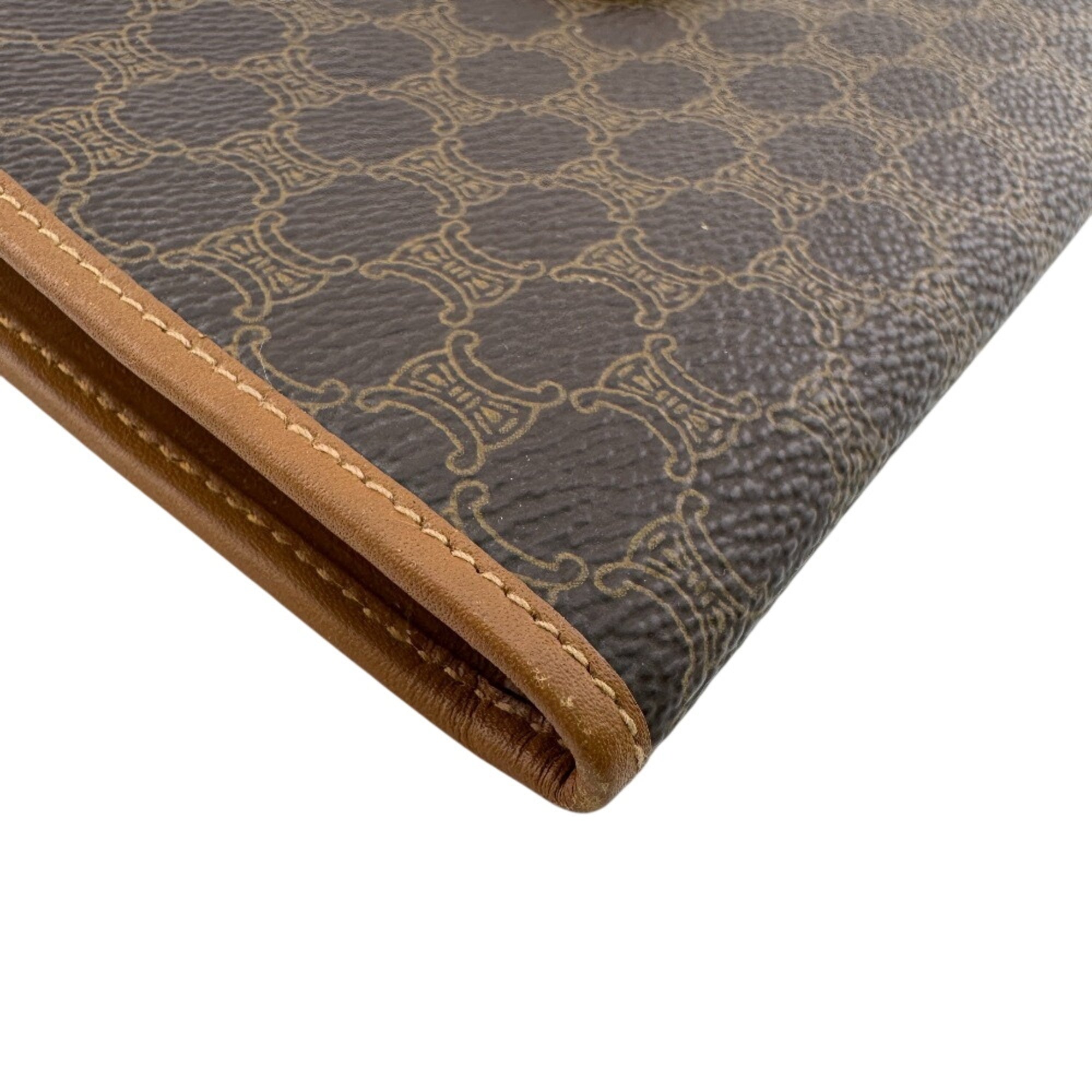 Celine Brown Leather Long Wallet (Bi-Fold) (Pre-Owned)