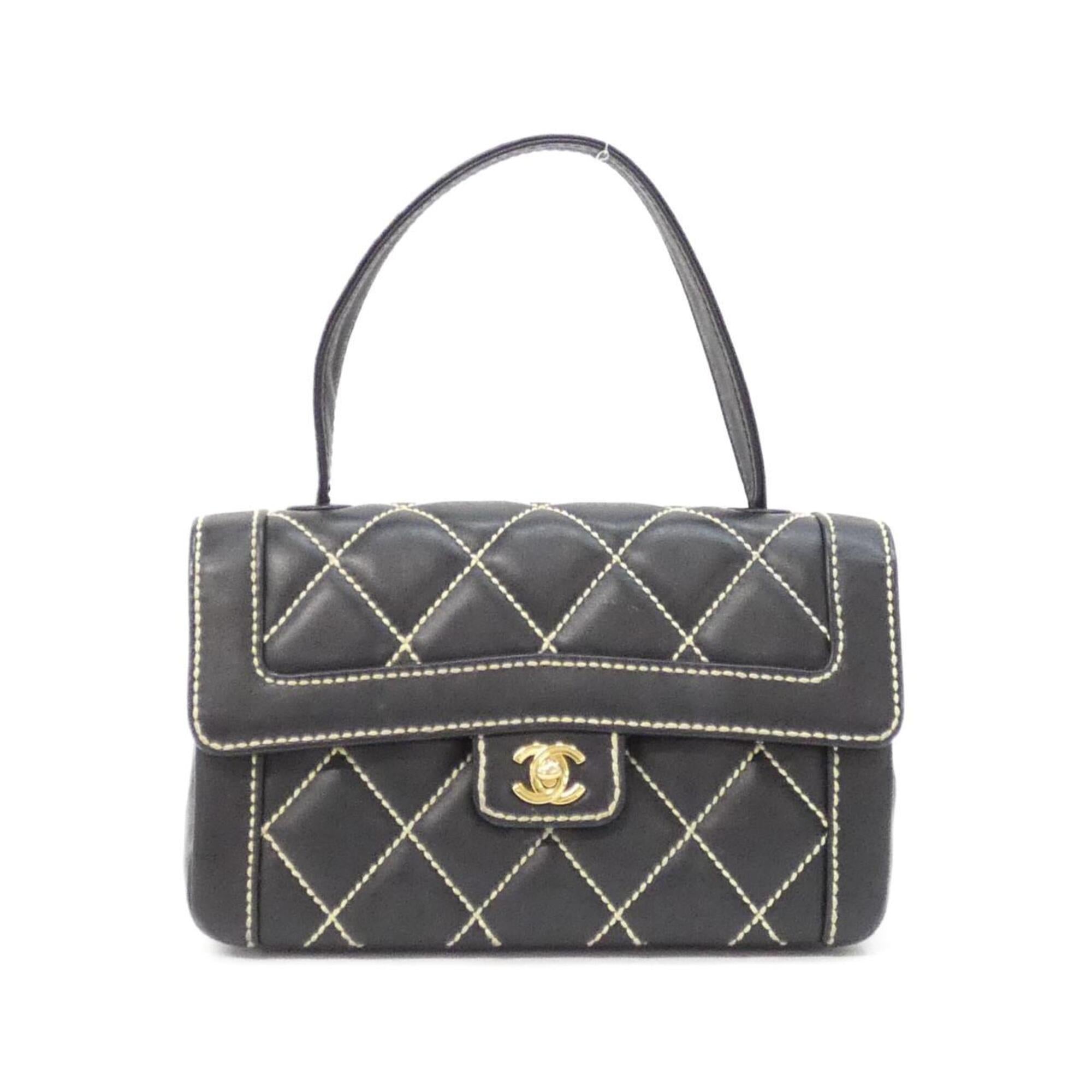 Chanel Black Leather Handbag (Pre-Owned)