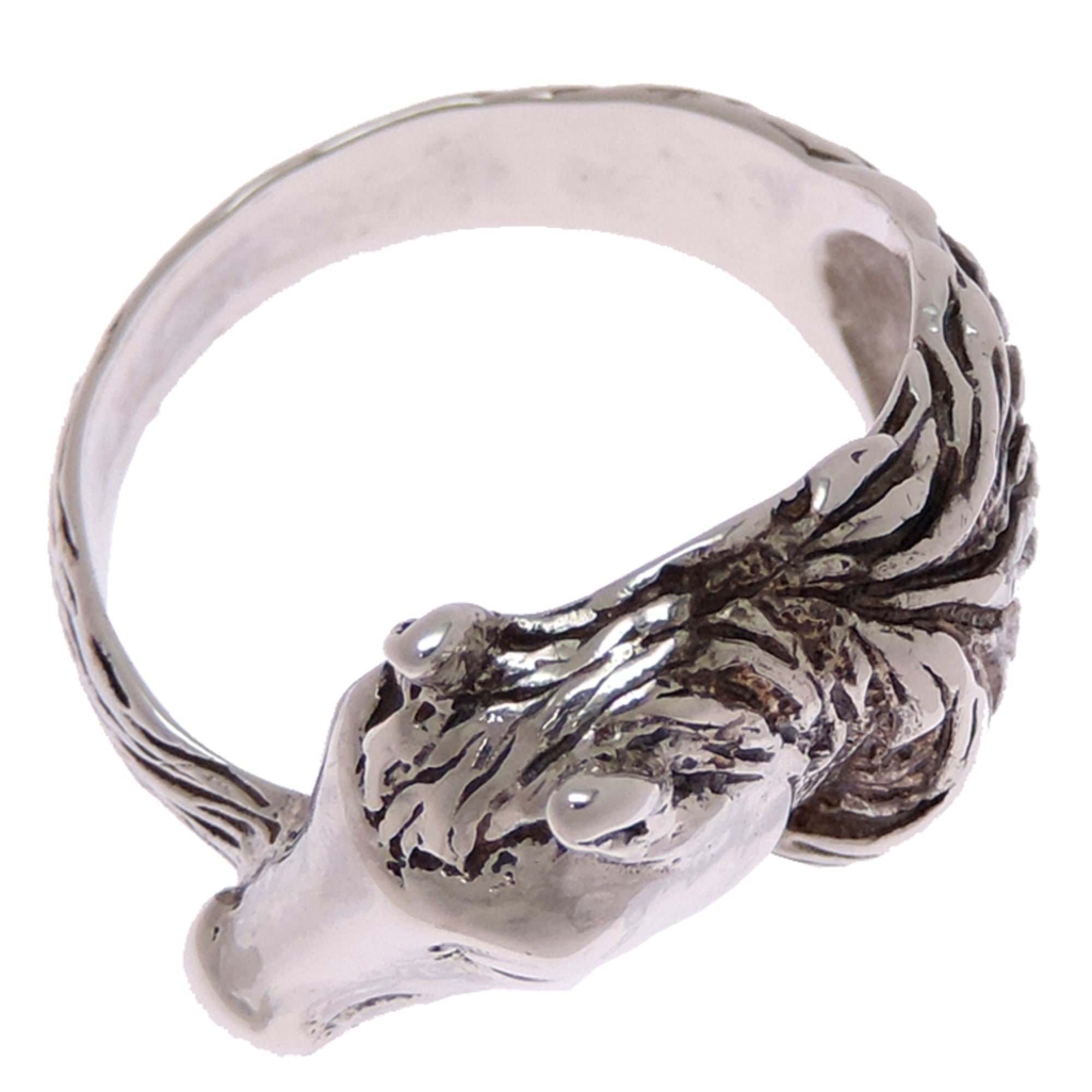 Hermes Silver 925 Band Ring (Pre-Owned)