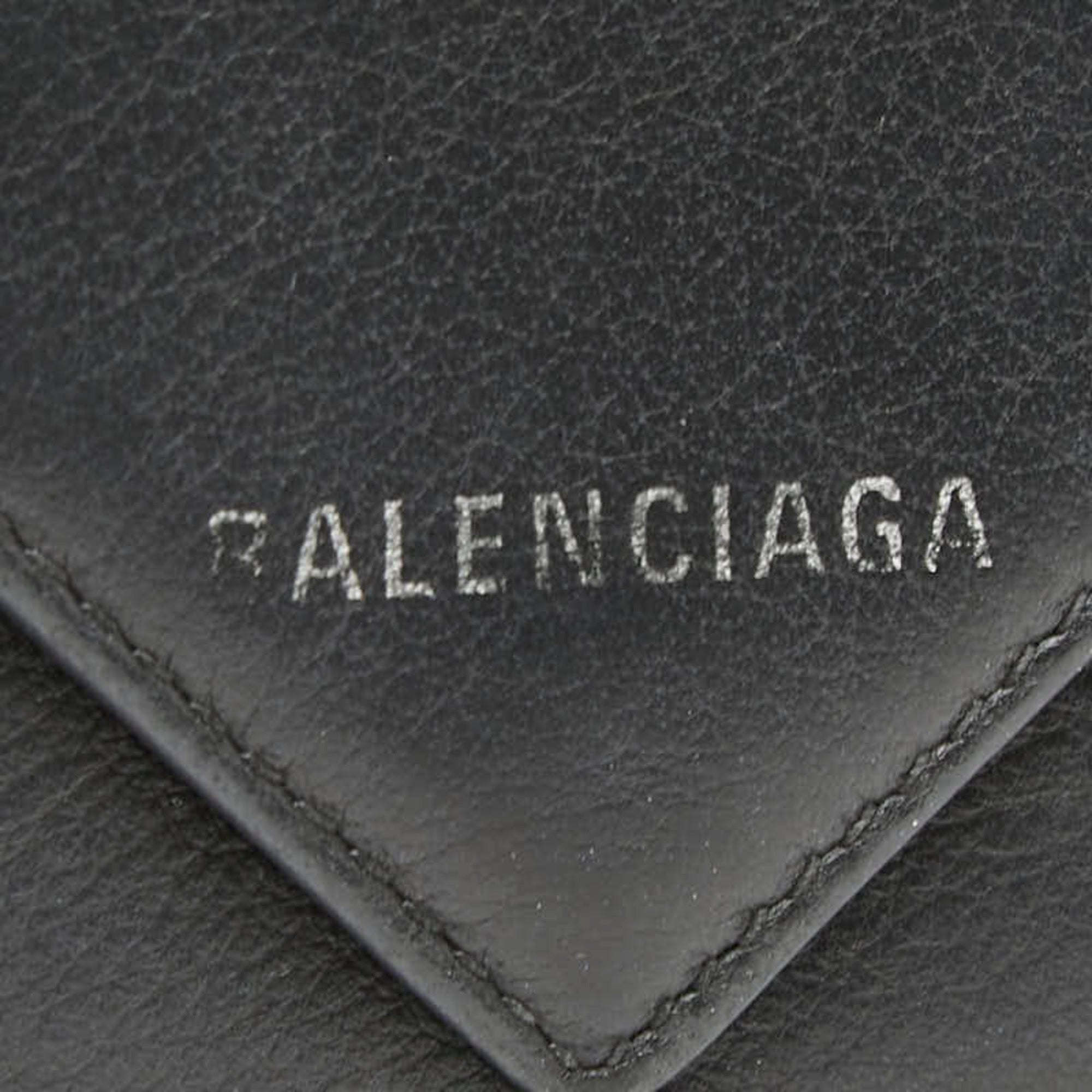 Balenciaga Black Leather Wallet (Tri-Fold) (Pre-Owned)