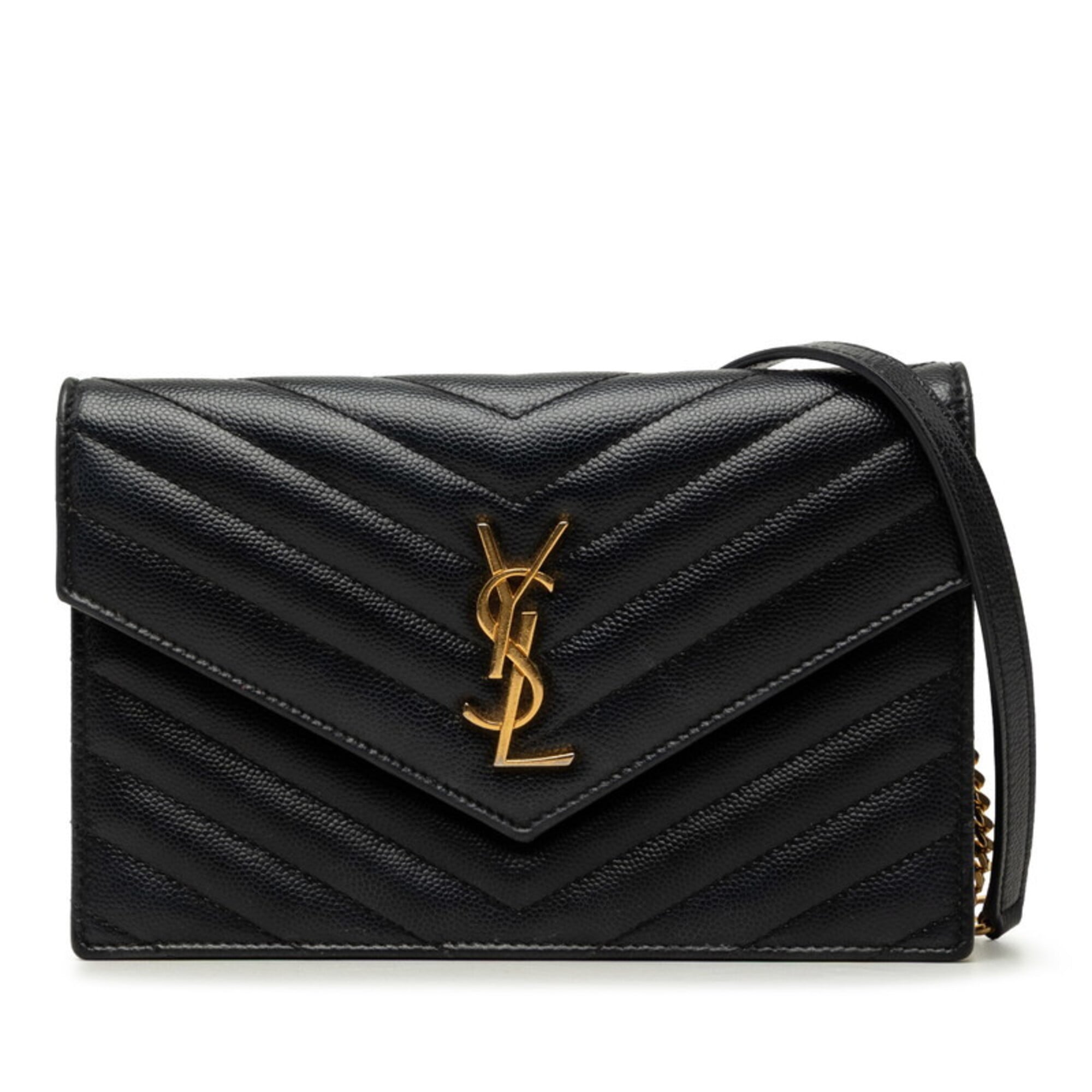 Saint Laurent Navy Leather Shoulder Bag (Pre-Owned)