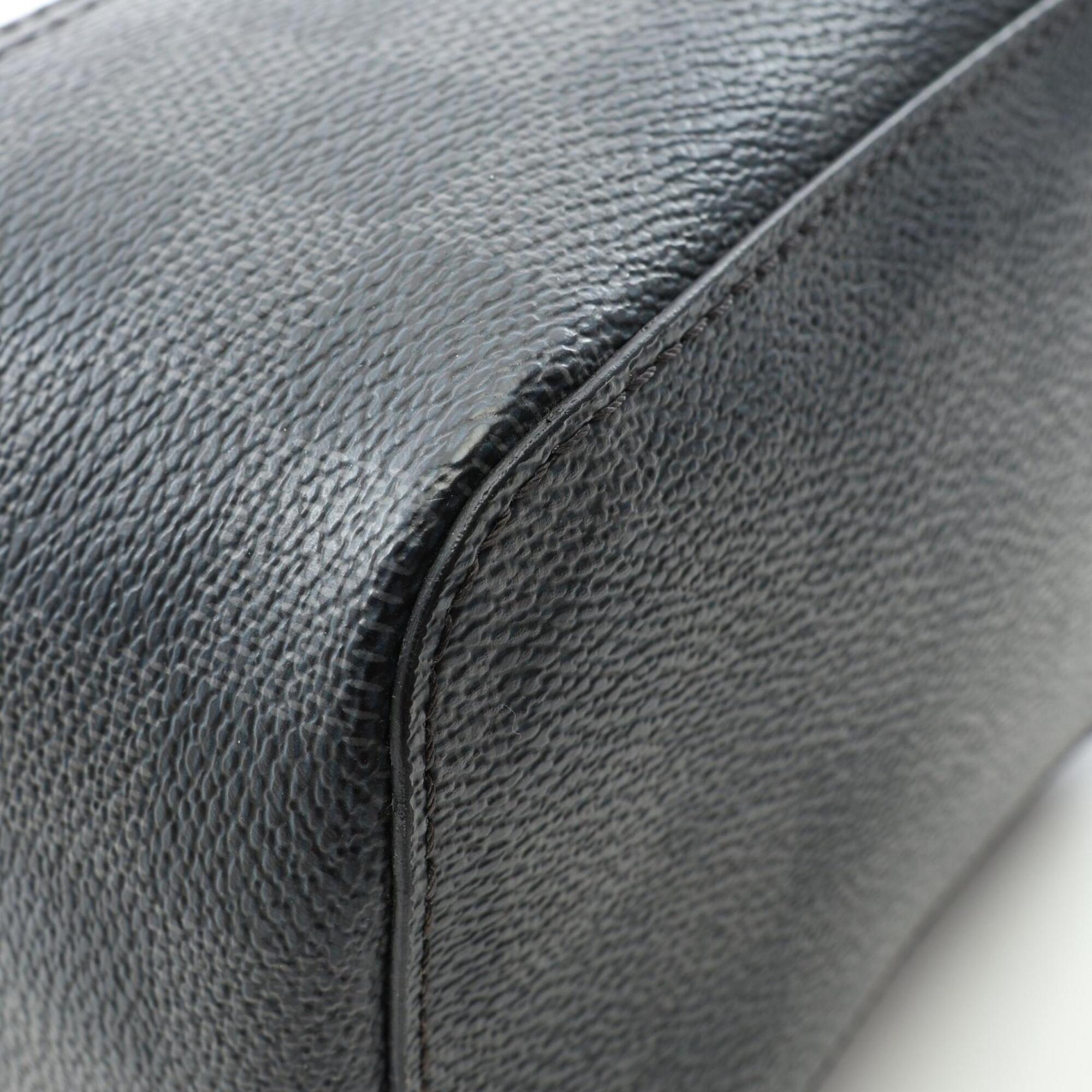 Louis Vuitton Black Damier Graphite Leather Pvc Handbag Pouch (Pre-Owned)