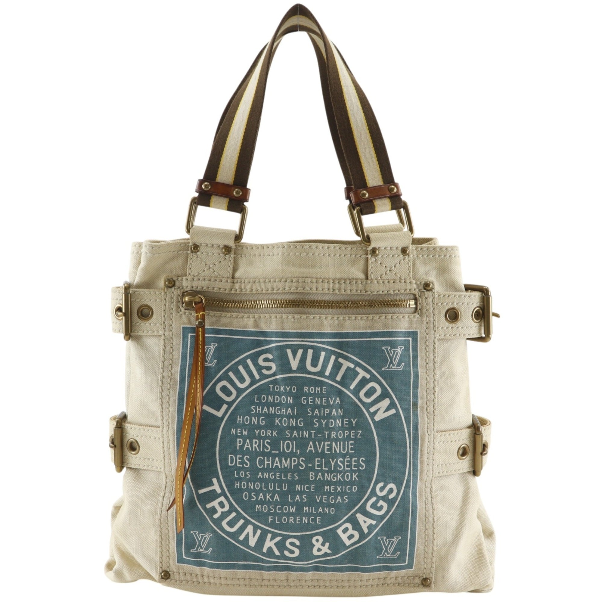 Louis Vuitton Beige Canvas Tote Bag (Pre-Owned)