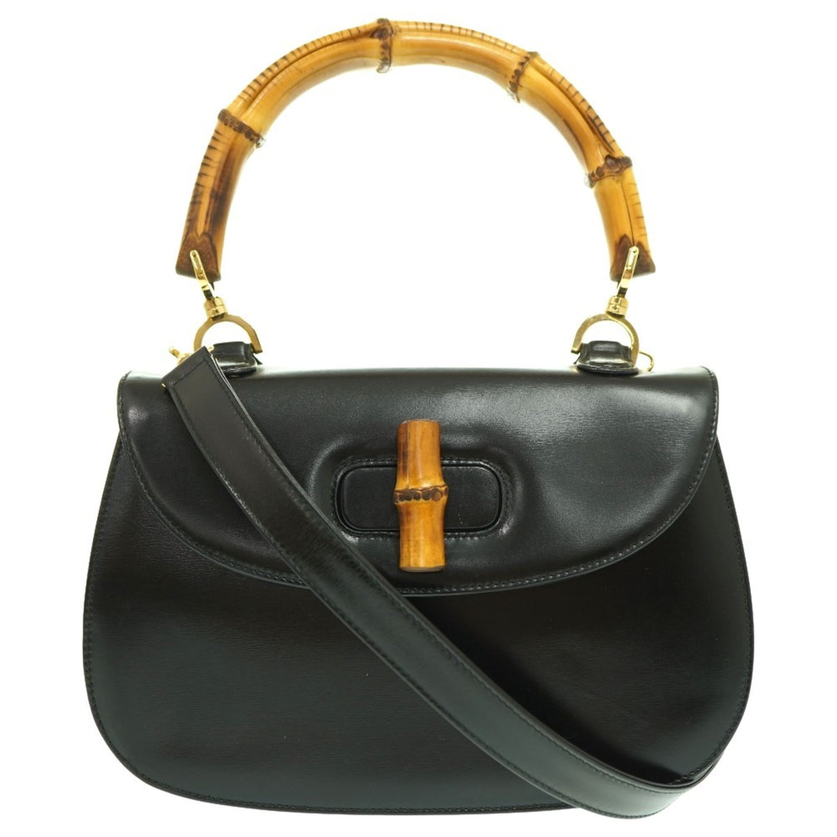 Gucci Black Leather Handbag (Pre-Owned)