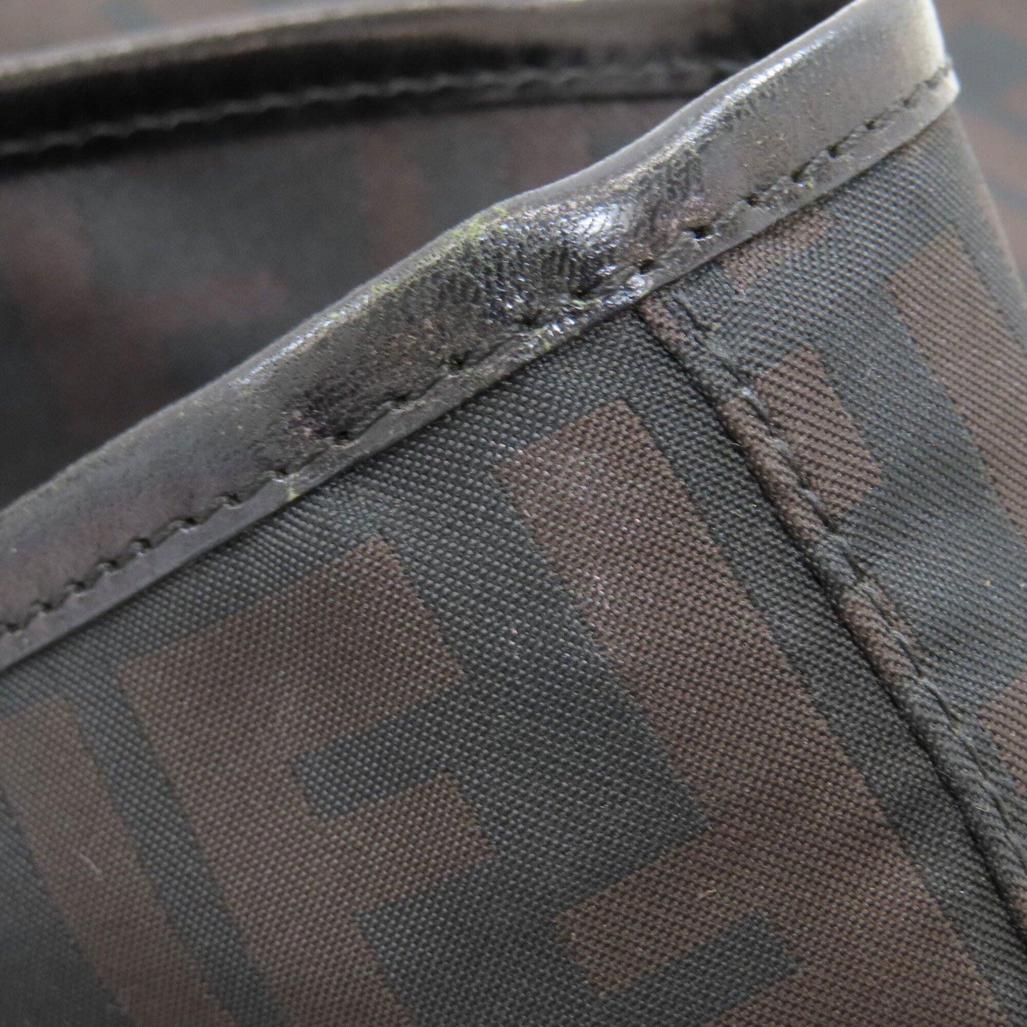 Fendi Zucca Black Brown Nylon Tote Bag (Pre-Owned)