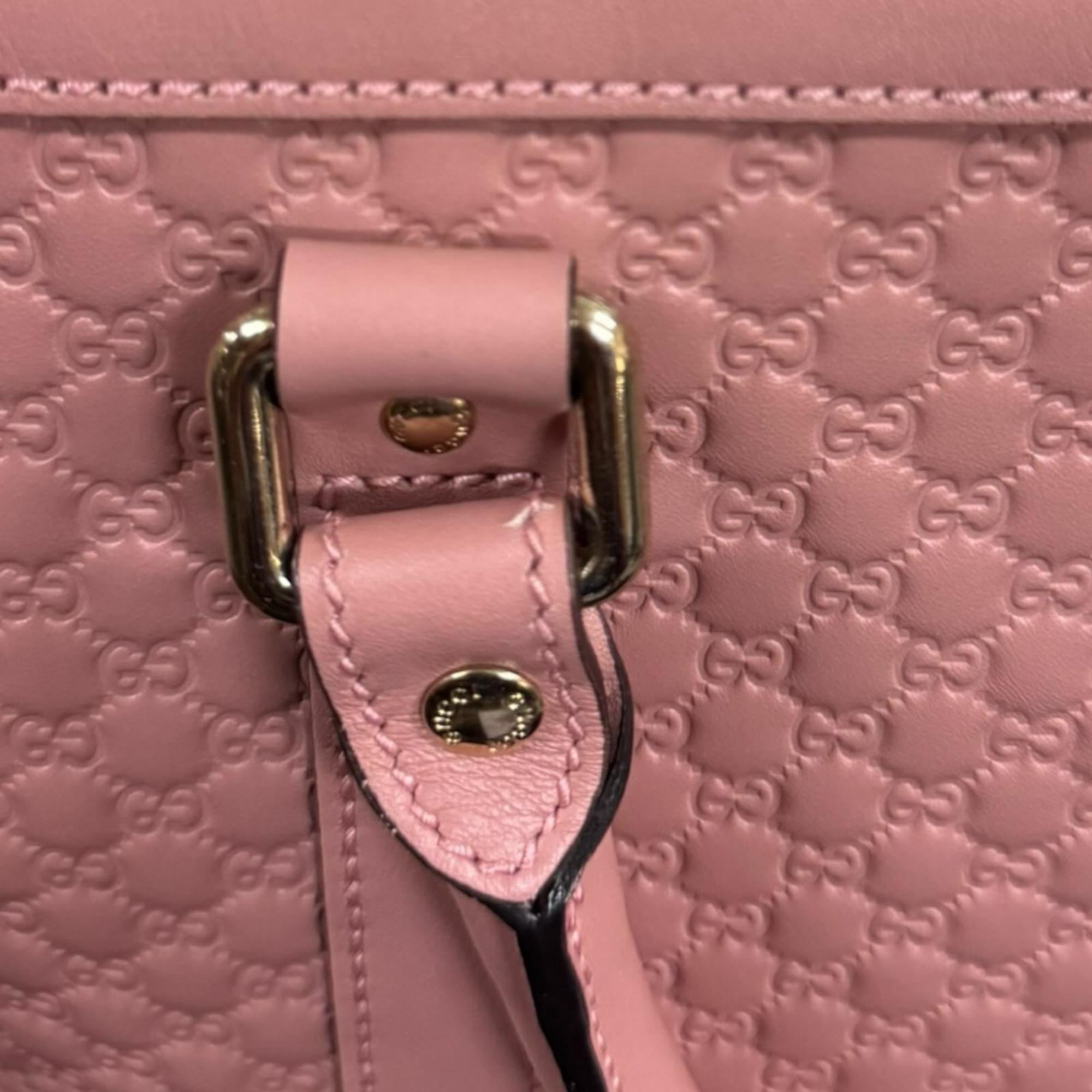 Gucci Pink Leather Shoulder Bag (Pre-Owned)