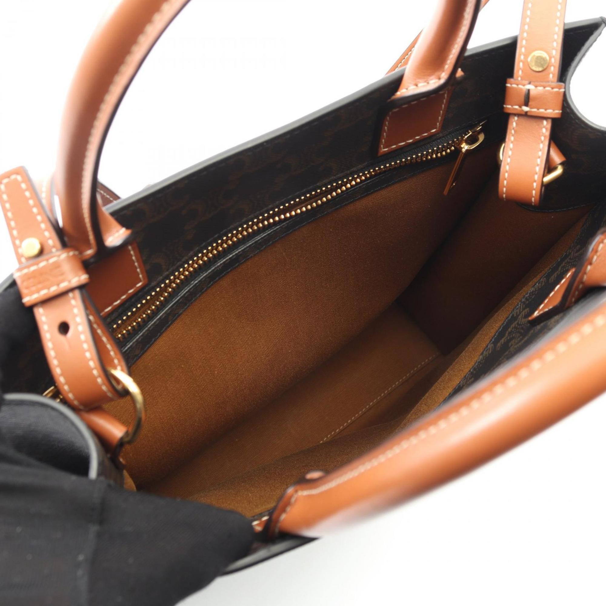 Celine Black Brown Pvc Leather Tote Bag (Pre-Owned)