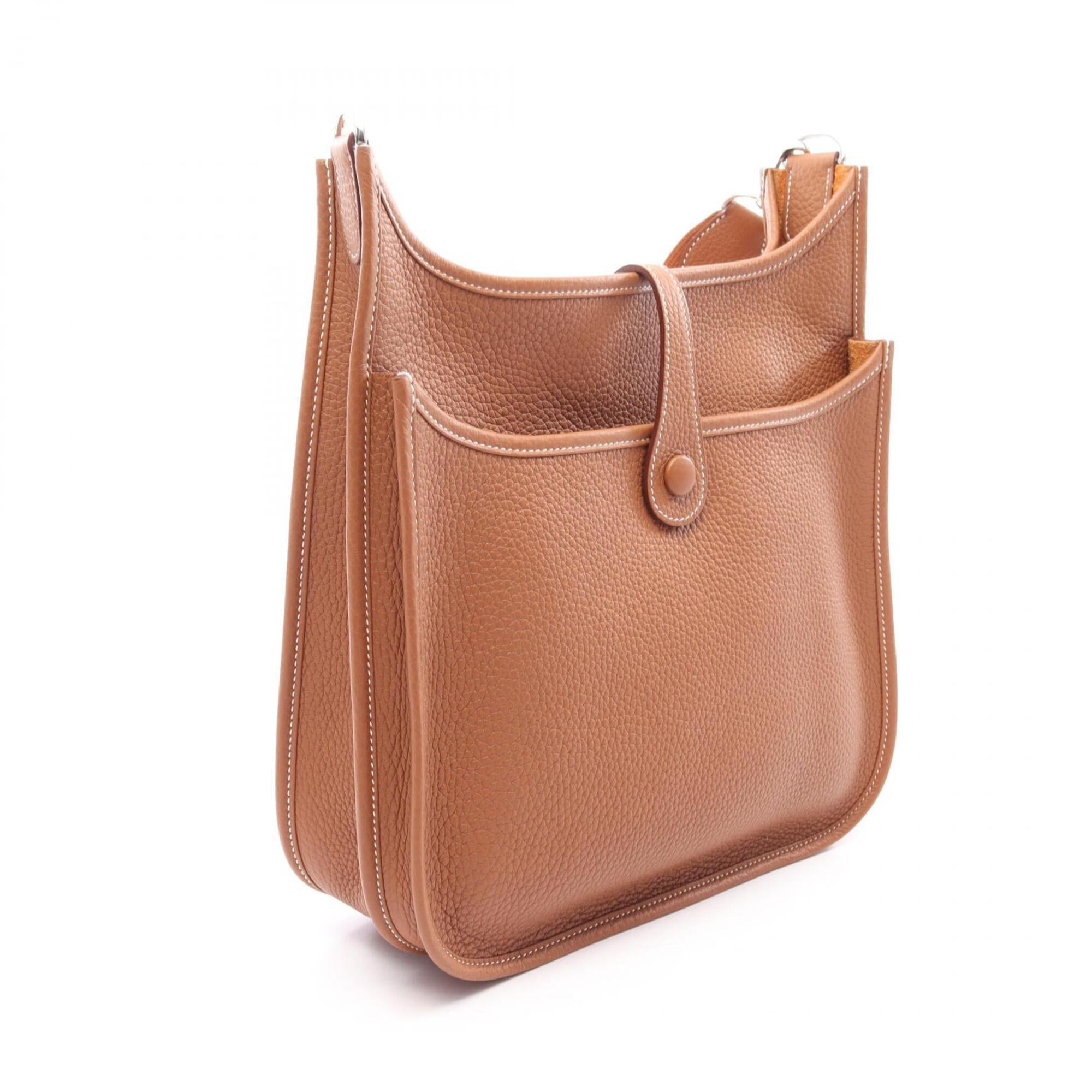 Hermes Brown Taurillon Clemence Leather Shoulder Bag (Pre-Owned)
