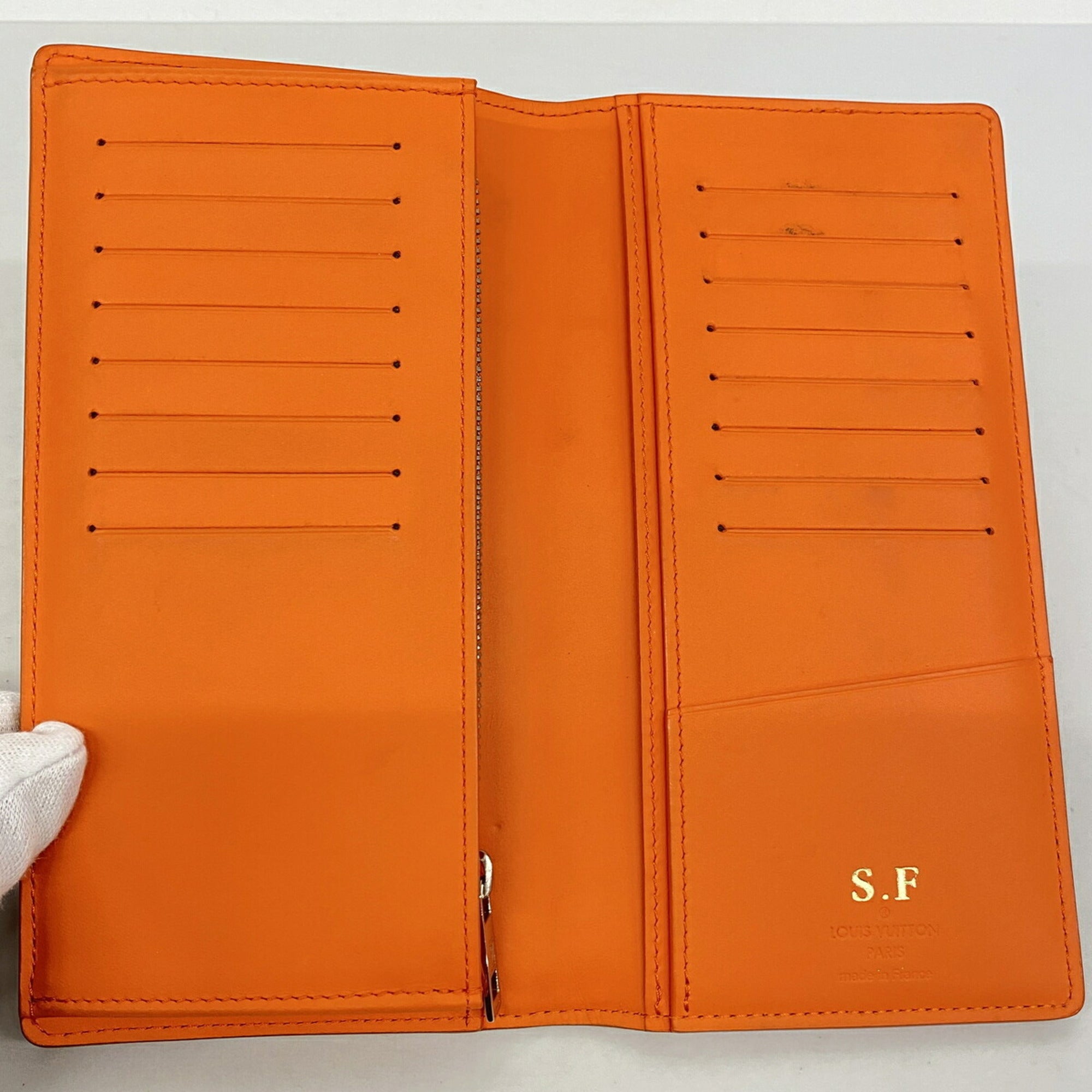 Louis Vuitton Orange Long Wallet (Bi-Fold) (Pre-Owned)
