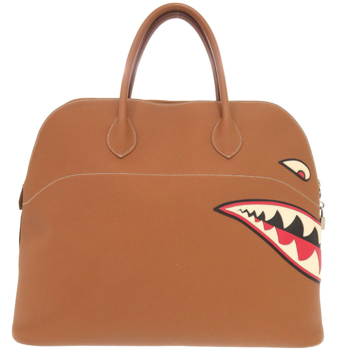 Hermes Brown Togo Leather Handbag (Pre-Owned)