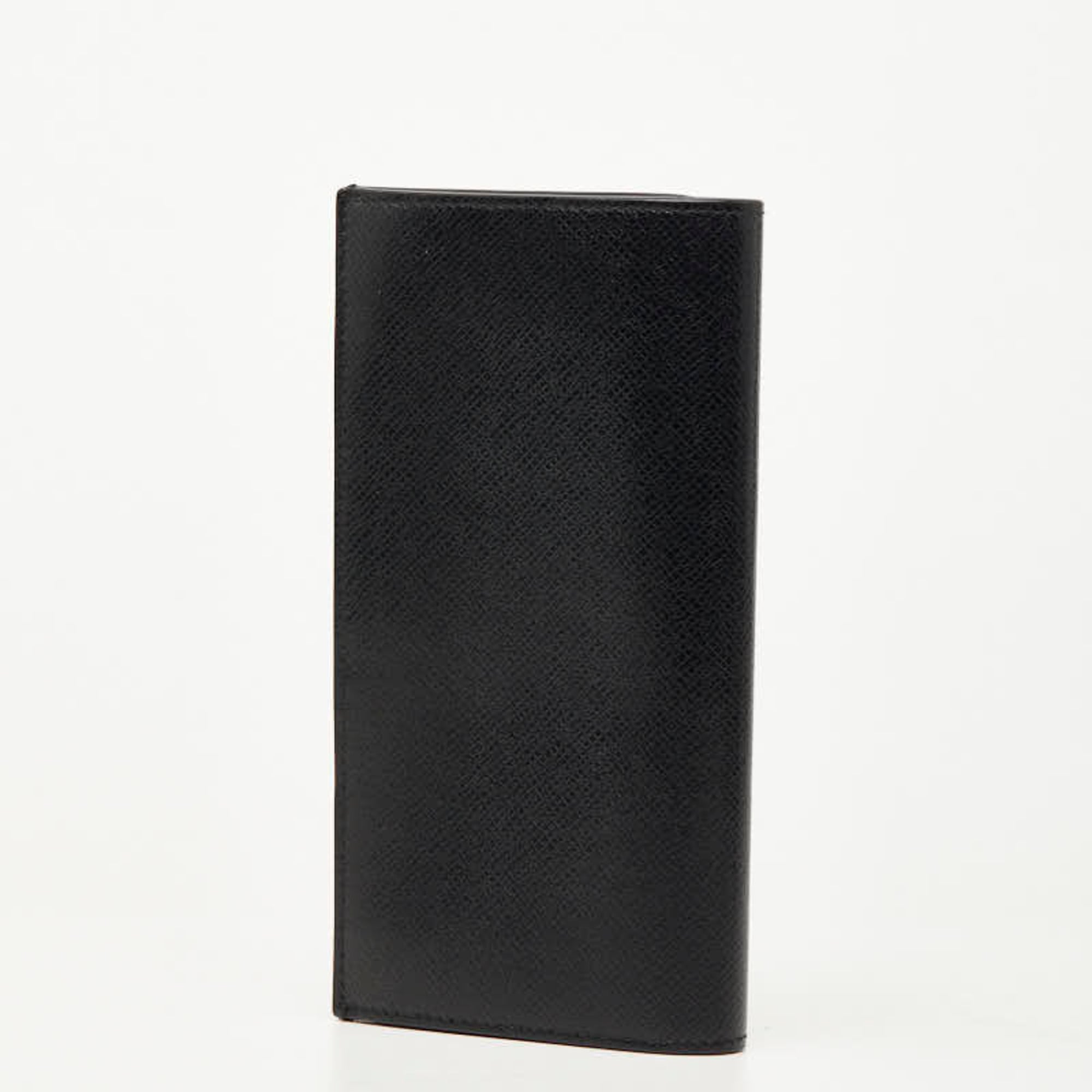 Saint Laurent Black Leather Long Wallet (Bi-Fold) (Pre-Owned)