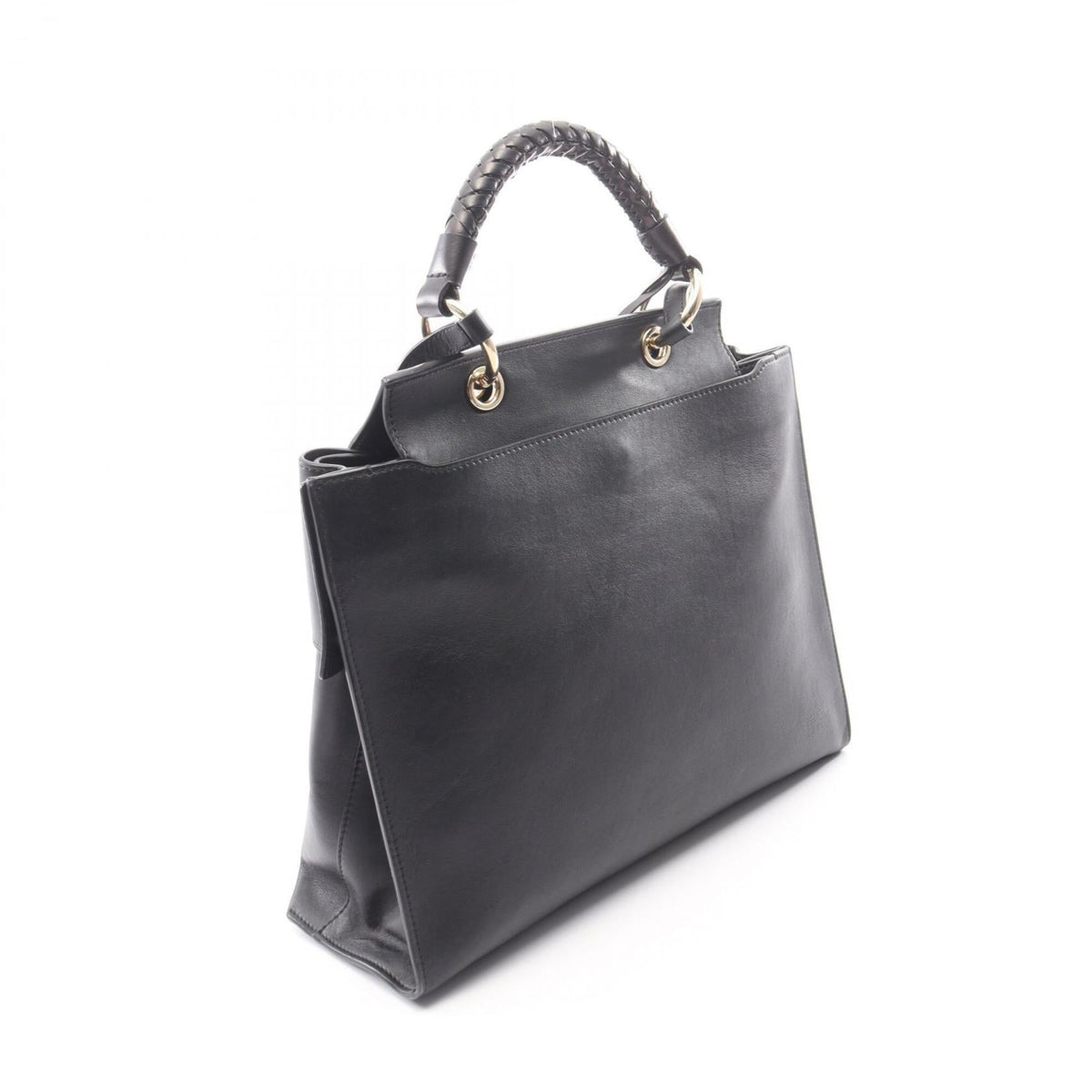 Etro Black Leather Handbag (Pre-Owned)