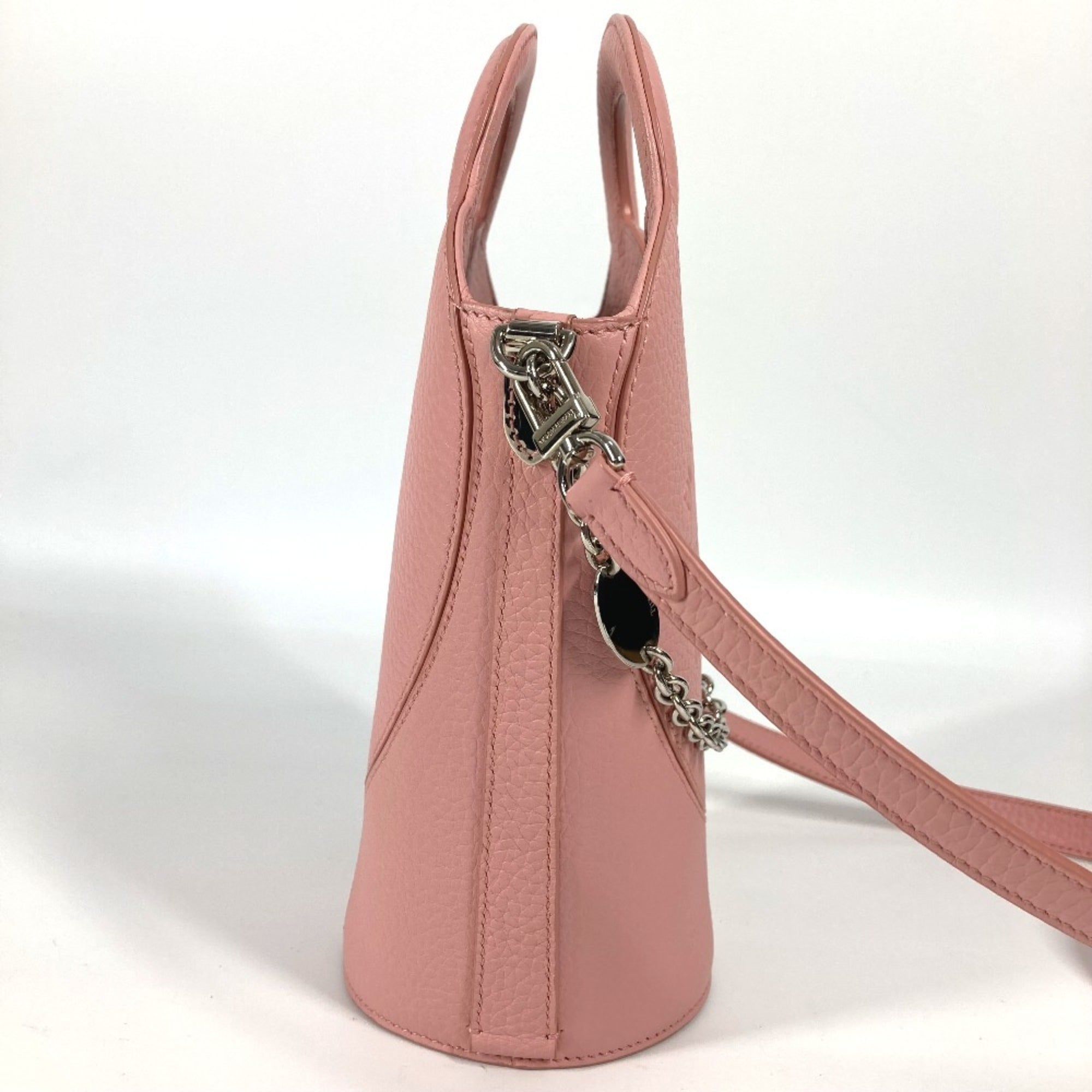 Tiffany Pink Leather Handbag Pochette Shoulder Bag Sling Bag (Pre-Owned)