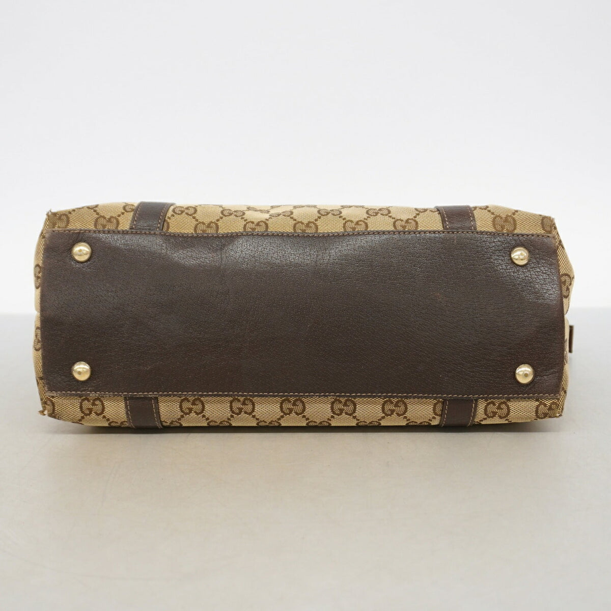 Gucci Brown Canvas Handbag (Pre-Owned)