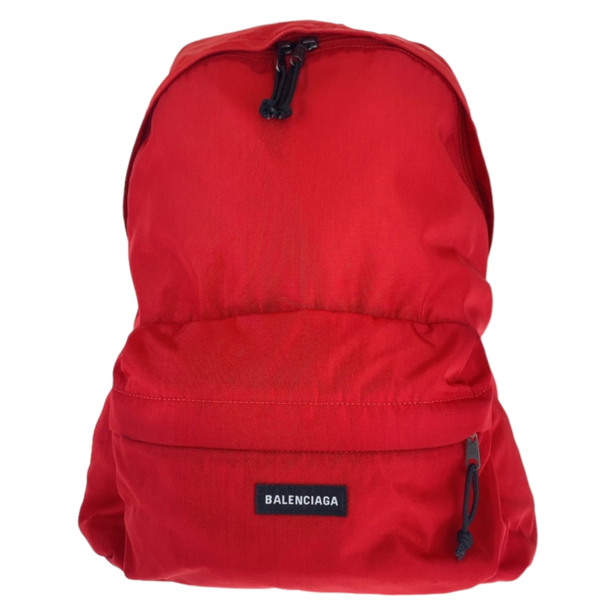 Balenciaga Black Red Color Nylon Backpack (Pre-Owned)