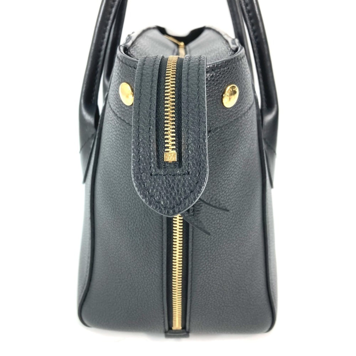 Louis Vuitton Black Noir Leather Handbag Shoulder Bag Tote Bag (Pre-Owned)