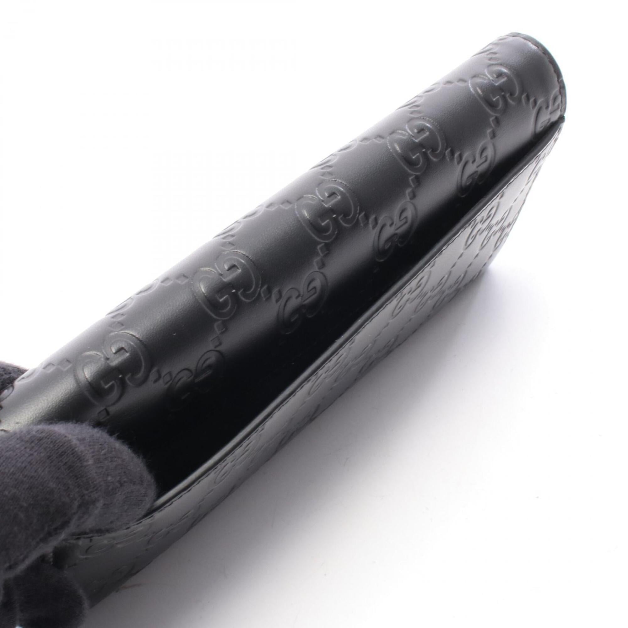 Gucci Black Leather Long Wallet (Bi-Fold) (Pre-Owned)