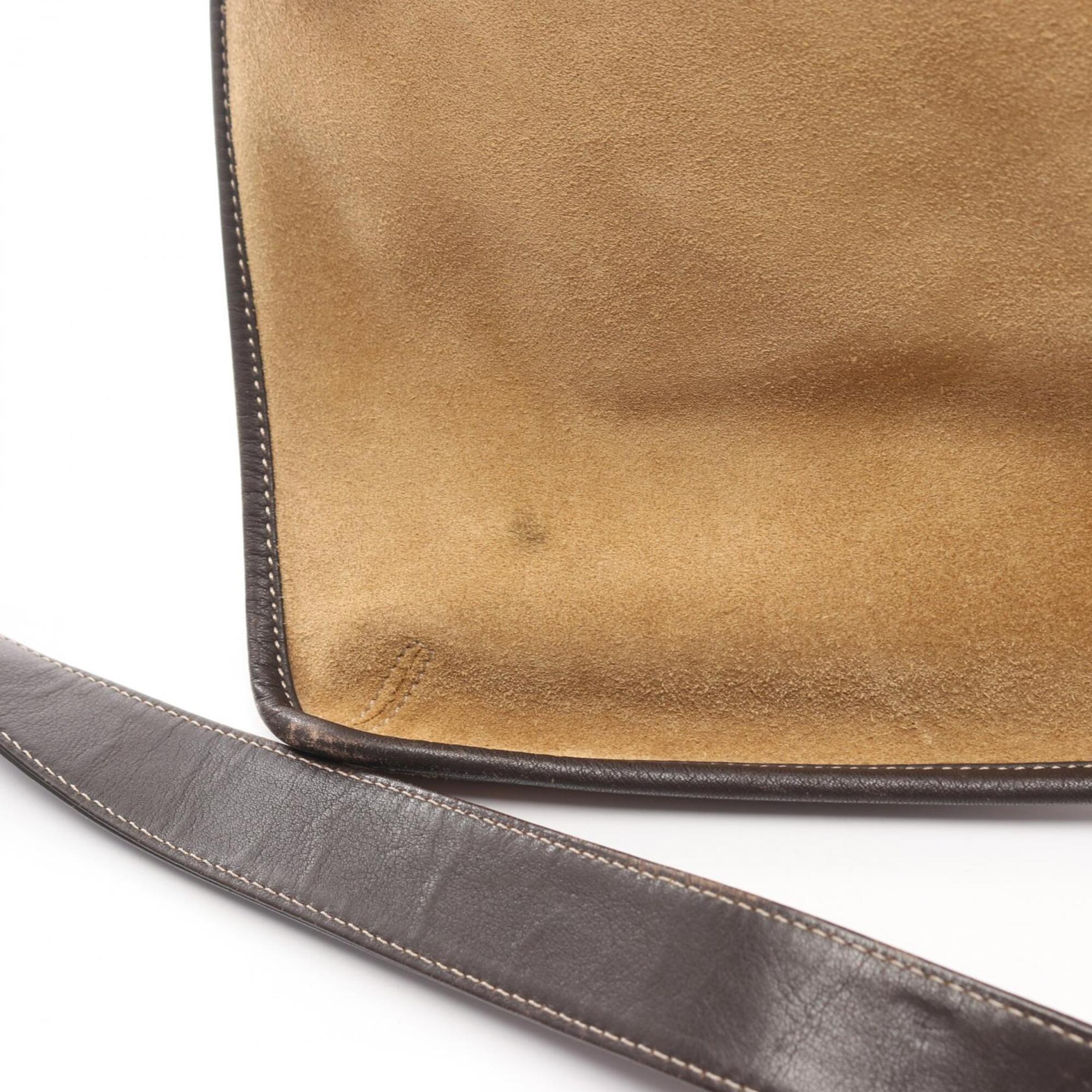 Loewe Beige Brown Suede Leather Handbag Shoulder Bag (Pre-Owned)