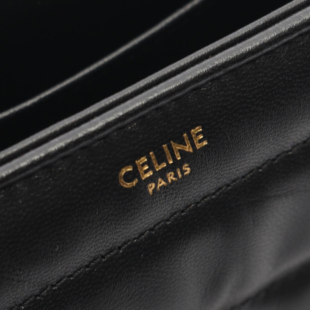 Celine Black Leather Handbag Shoulder Bag (Pre-Owned)