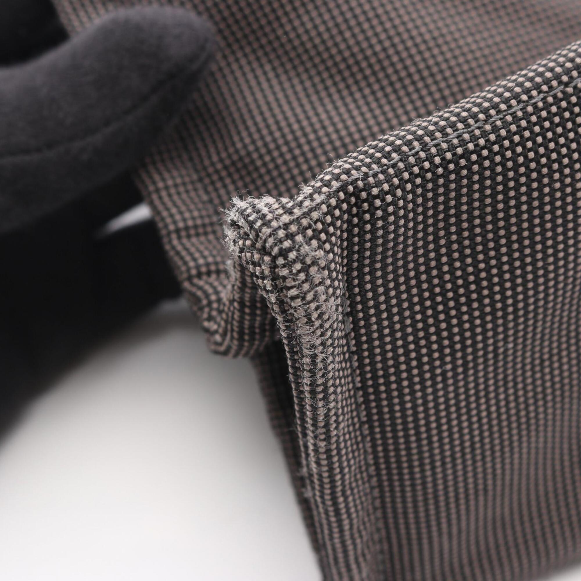 Hermes Gray Nylon Canvas Handbag Tote Bag (Pre-Owned)