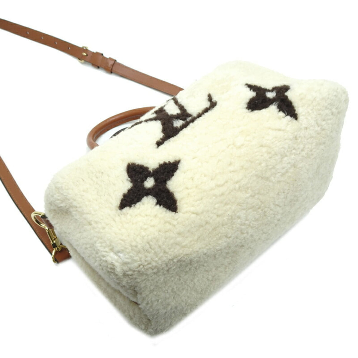 Louis Vuitton Brown White Monogram Handbag (Pre-Owned)