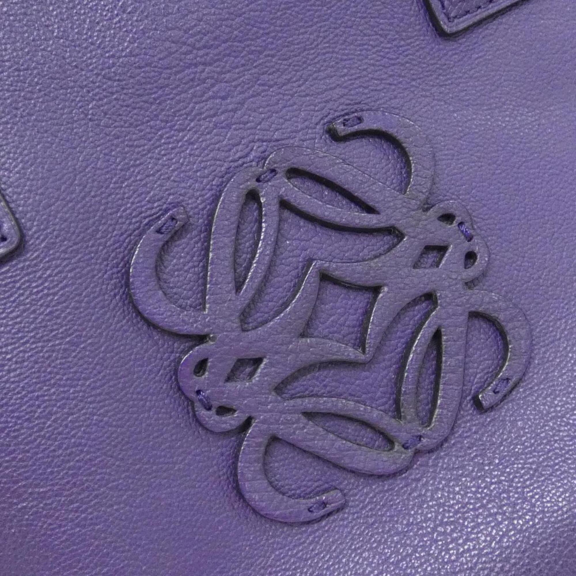 Loewe Purple Leather Handbag (Pre-Owned)